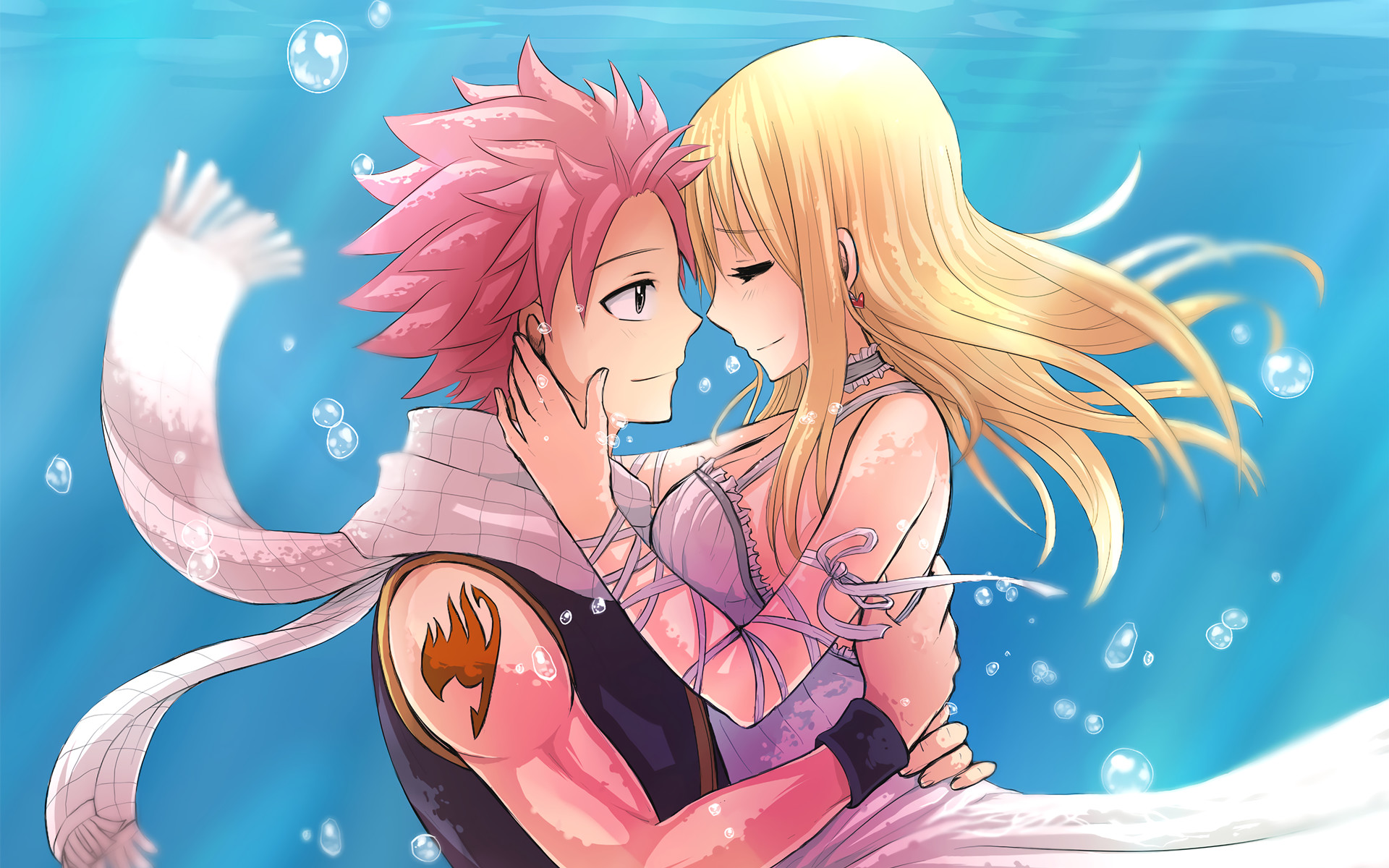 Fairy Tail Lucy Heartfilia Natsu Dragneel Nalu Wallpaper Couple HD Wallpaper