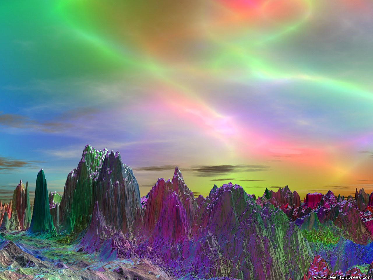 Desktop Wallpaper 3D Background Rainbow Light