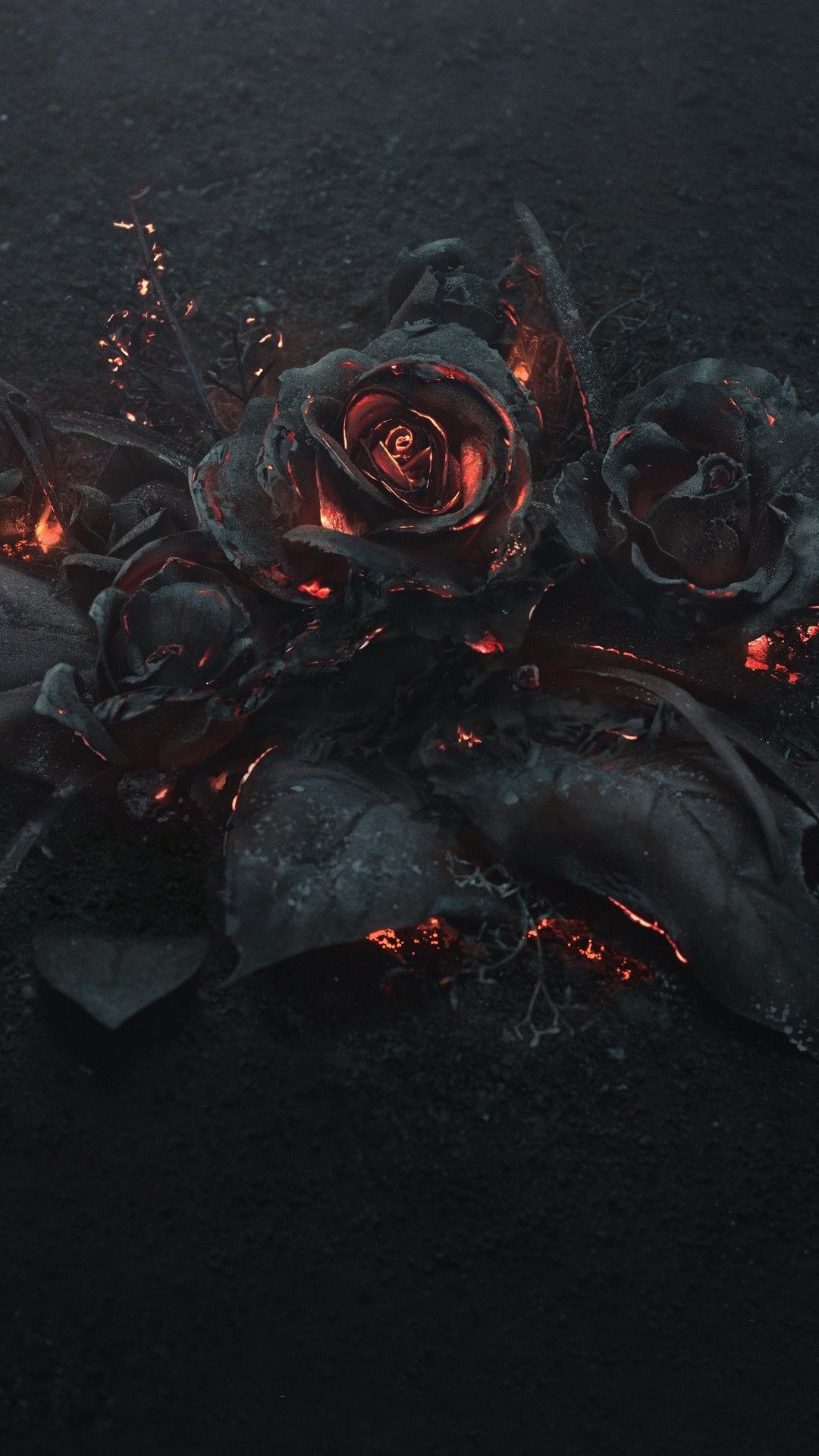 1080x1920 rose, flowers, hd, fire, dark for iPhone 6, 7, 8 wallpaper