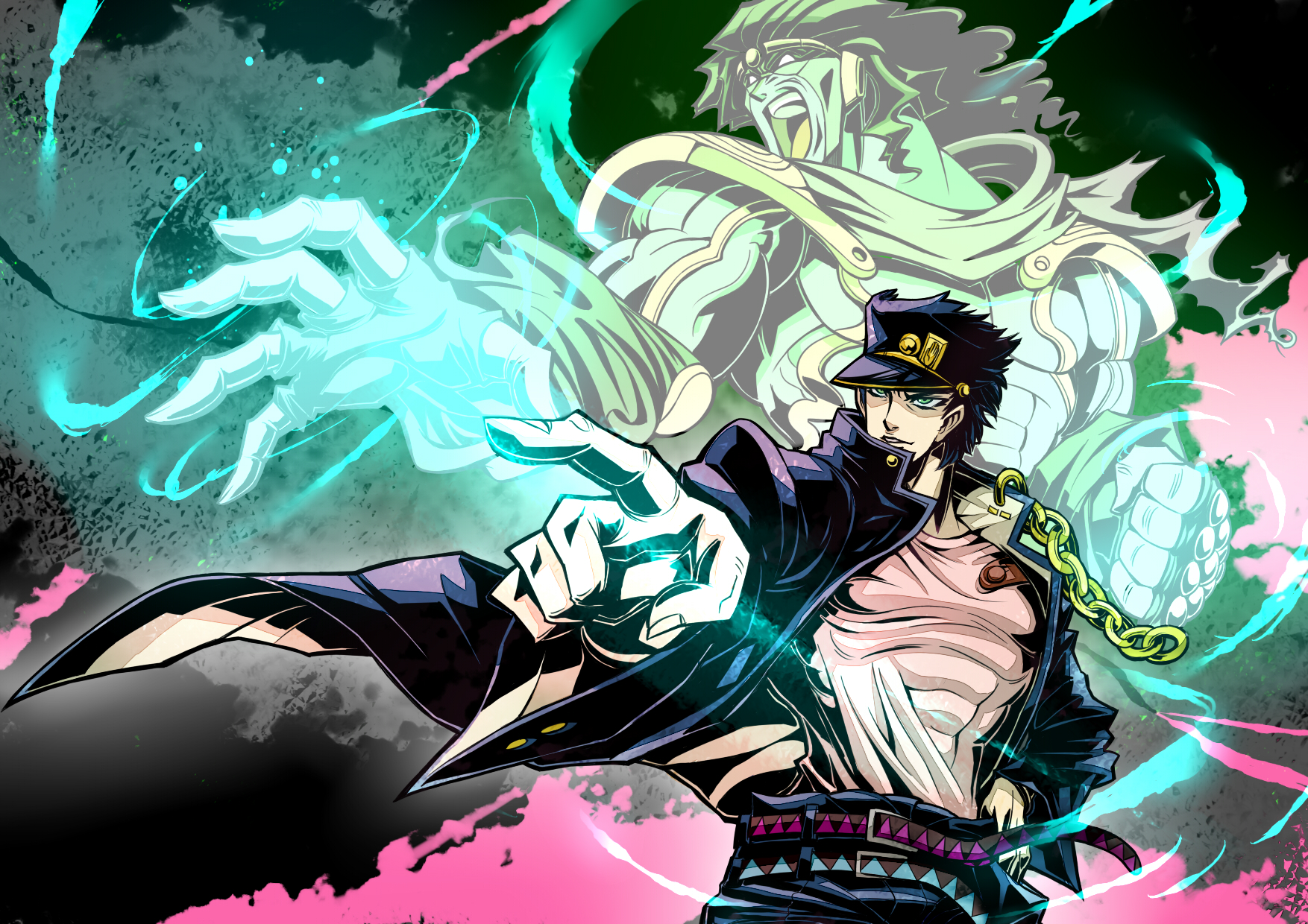 Jojo No Kimyou Na Bouken Ougon No Kaze Characters - Dowload Anime, Ōgon No  Kaze HD wallpaper