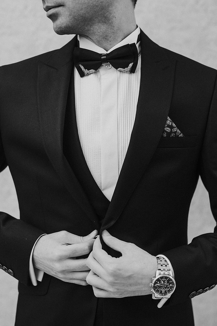 Men S Black Suit Jacket, Man, Tuxedo, Bw, Watch, Groom