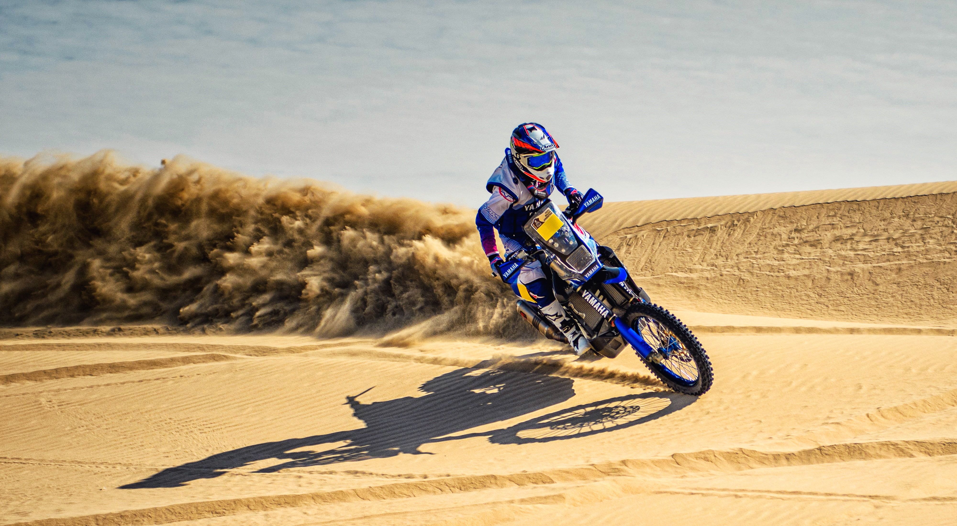 Sand #Speed #Motorcycle #Racer #Moto #Yamaha #Rally #Dakar #Dakar #Rally #Dune #Sands K #wallpaper #hdwallpaper. Freestyle motocross, Yamaha sport, Motocross
