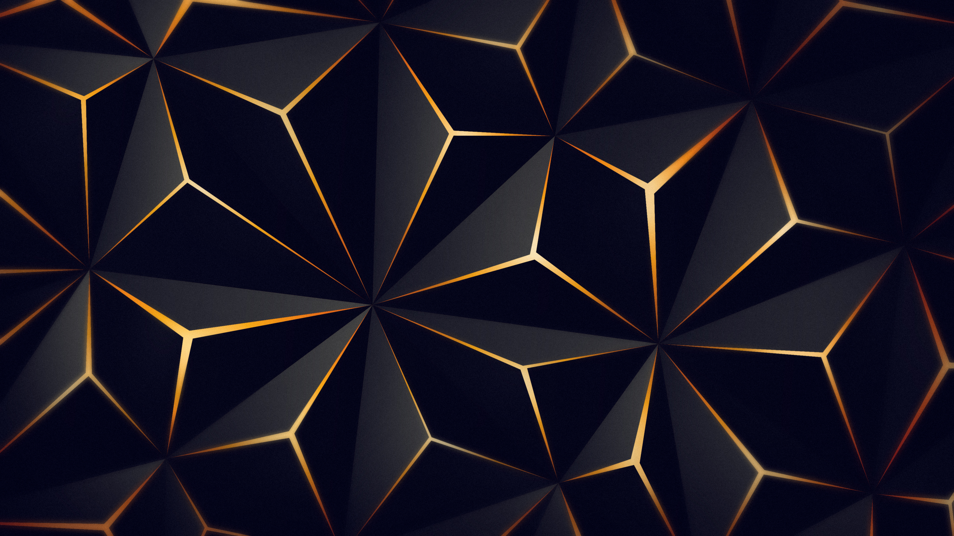 Triangle Solid Black Gold 4k, HD Abstract, 4k Wallpaper, Image, Background, Photo and Picture
