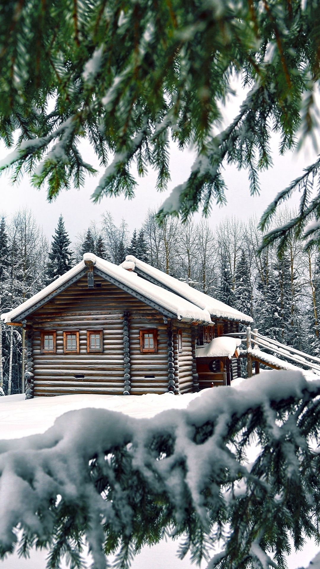 Silver Bell Wallpaper Christmas Holidays Wallpaper in jpg format. Winter cabin, Cabin, Winter scenes