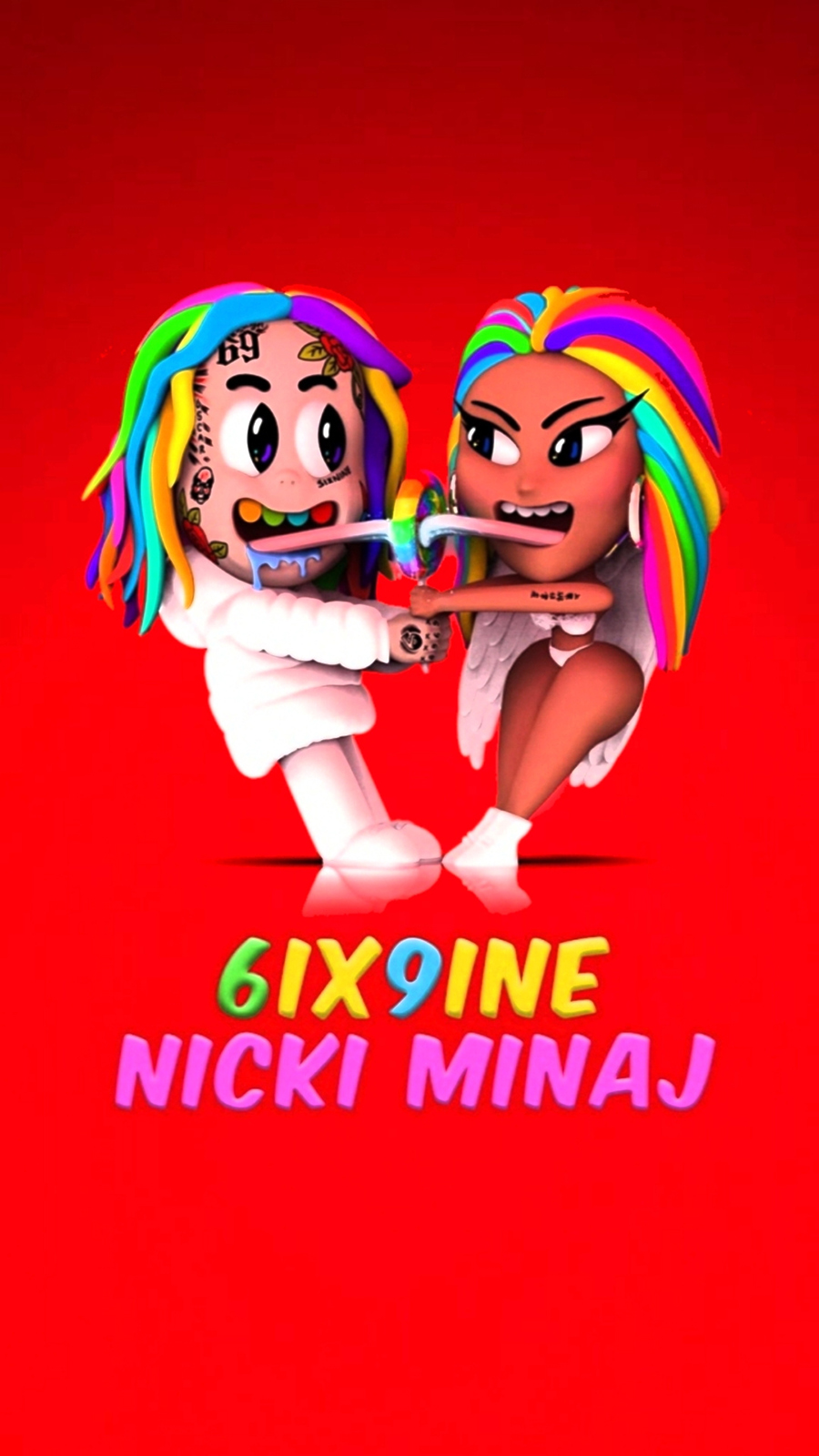 6IX9INE & Nicki Minaj Love Wallpaper Download