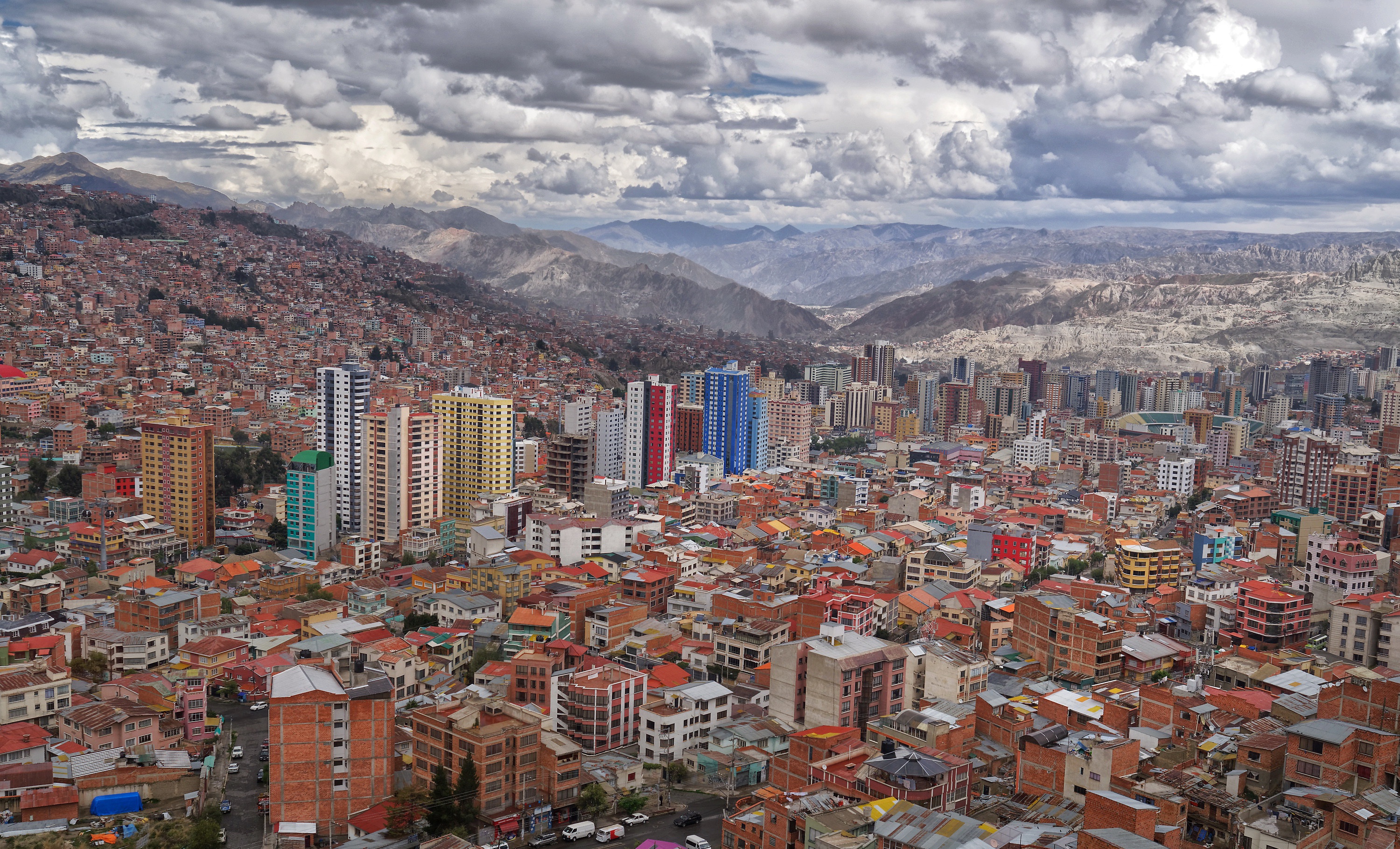 Wallpaper, La Paz City, Bolivia, city, cityscape 3000x1820