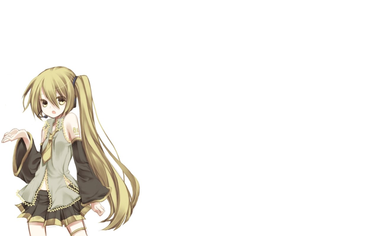 blondes vocaloid yellow eyes simple background akita neru detached sleeves vocaloid fanmade 1280x High Quality Wallpaper, High Definition Wallpaper