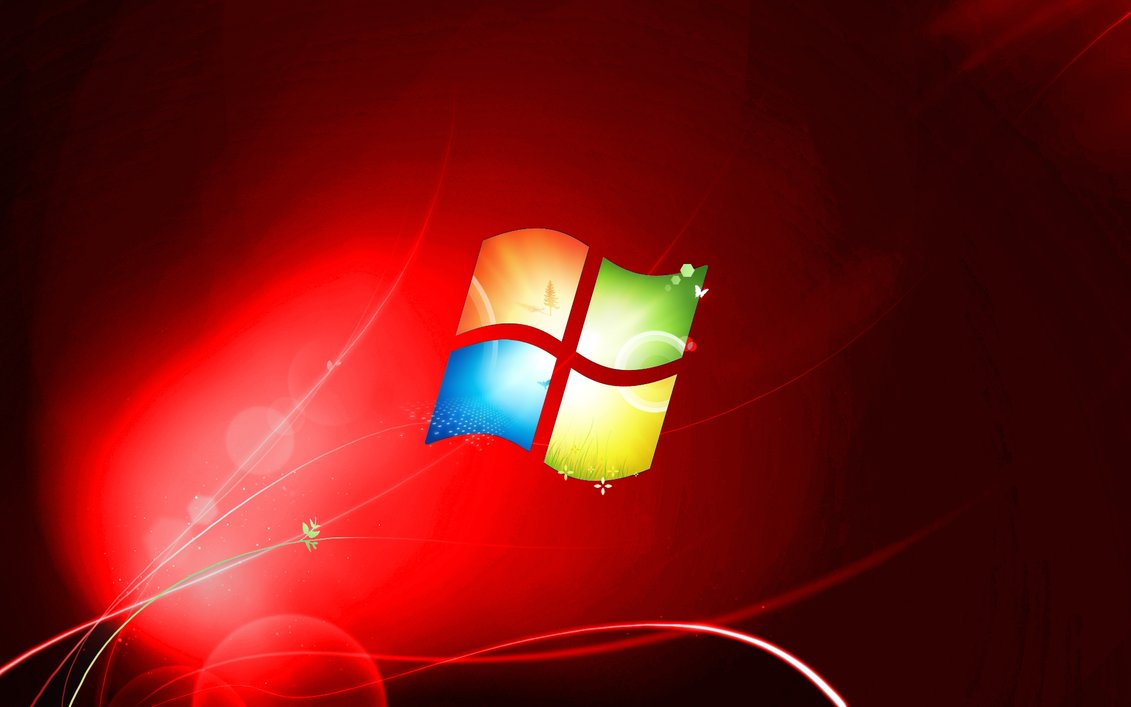 Red Windows 7 Wallpaper