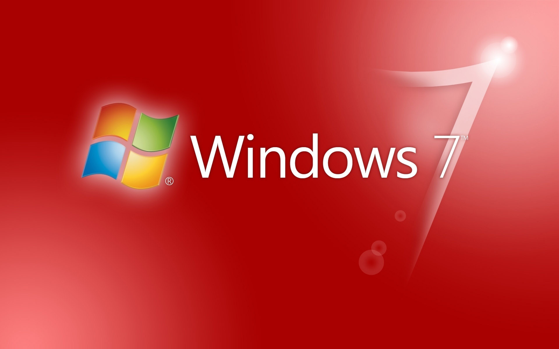 Red Windows 7 HD Wallpaper