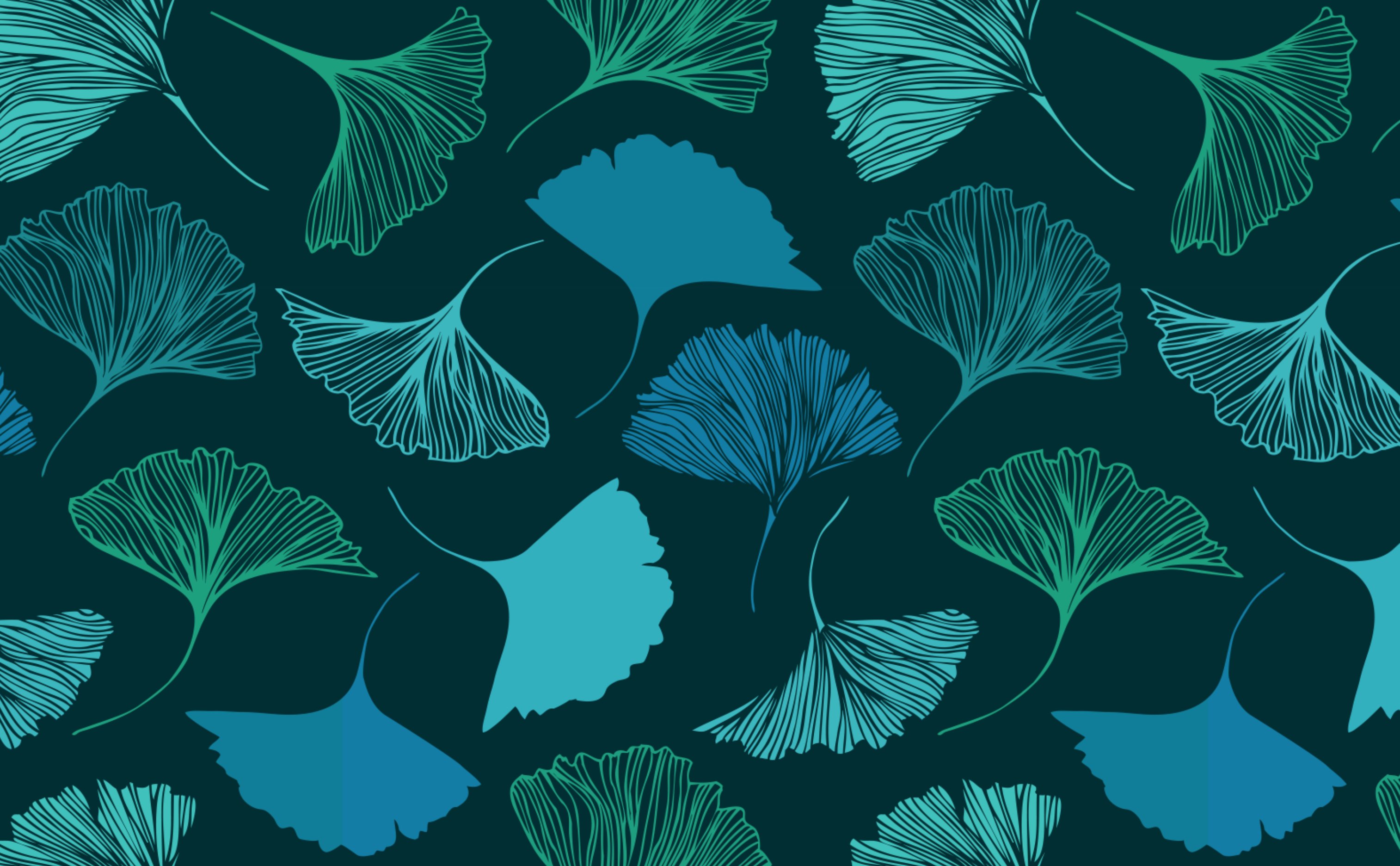 Fan Shaped Leaves Wallpaper For Walls