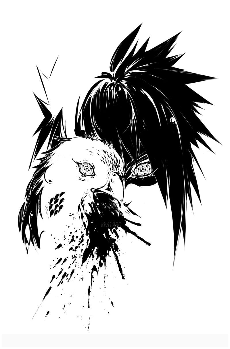 Sasuke Black and White Wallpaper Free Sasuke Black and White Background