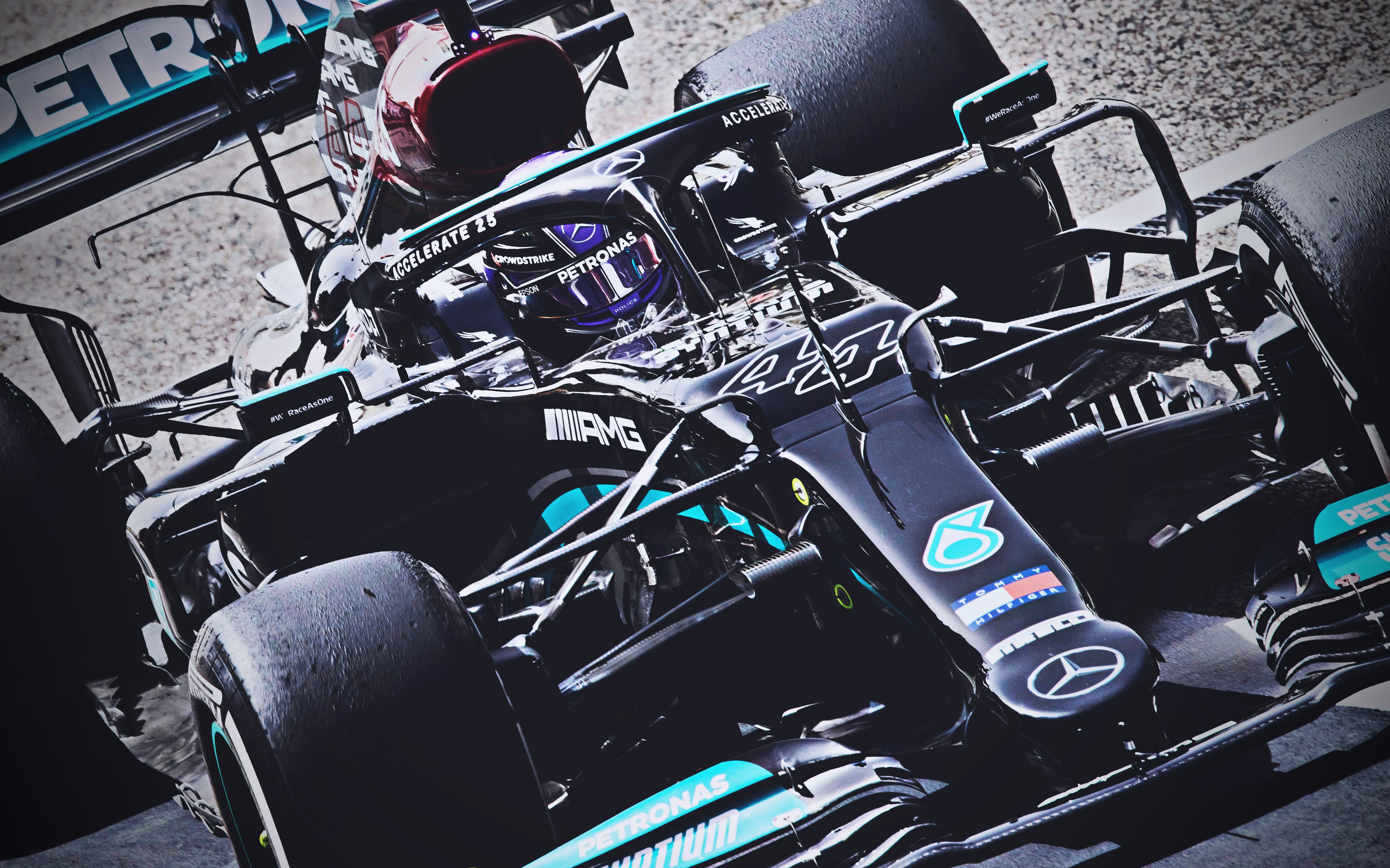 Download Wallpaper 4k, Lewis Hamilton, Close Up, Mercedes AMG F1 W Mercedes AMG Petronas Formula One Team, British Racing Drivers, Formula F1 HDR, Mercedes AMG F1 W12 On Track For Desktop With Resolution
