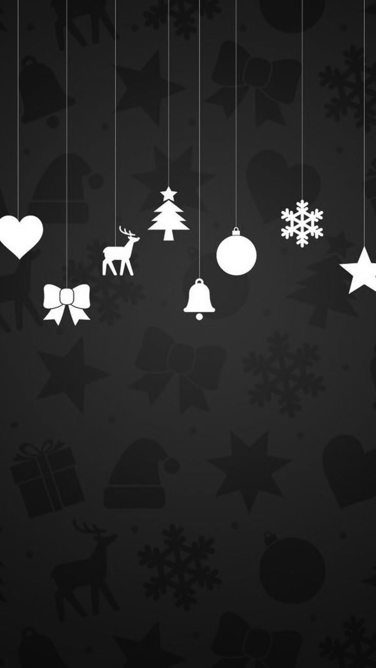 Dark theme Новогодние обои на айфон. iPhone wallpaper. Happy new year. # wallpaper #newyear #christmas. Christmas wallpaper, Black christmas, Xmas wallpaper