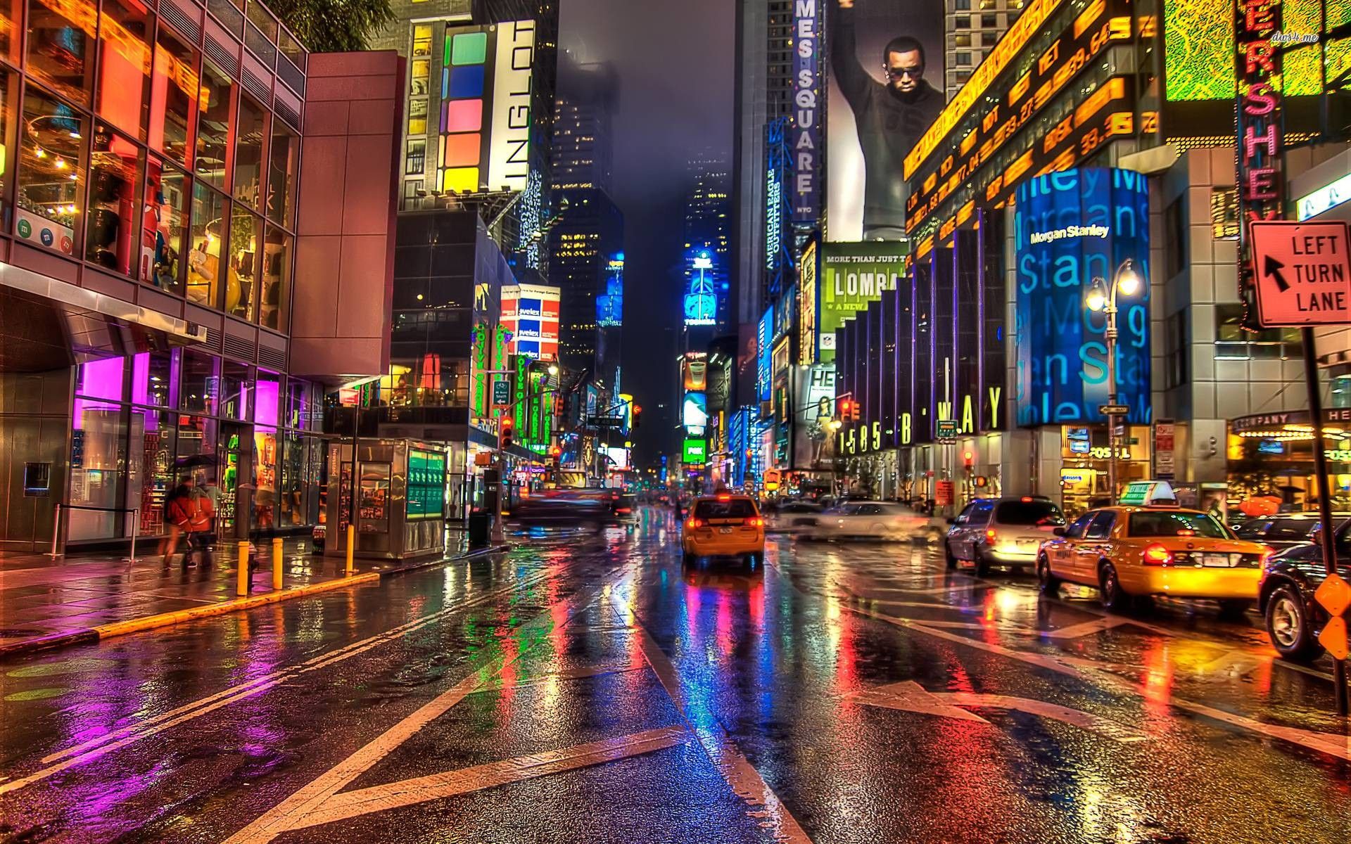 New York City Streets at Night Wallpaper, HD New York City Streets at Night Background on WallpaperBat