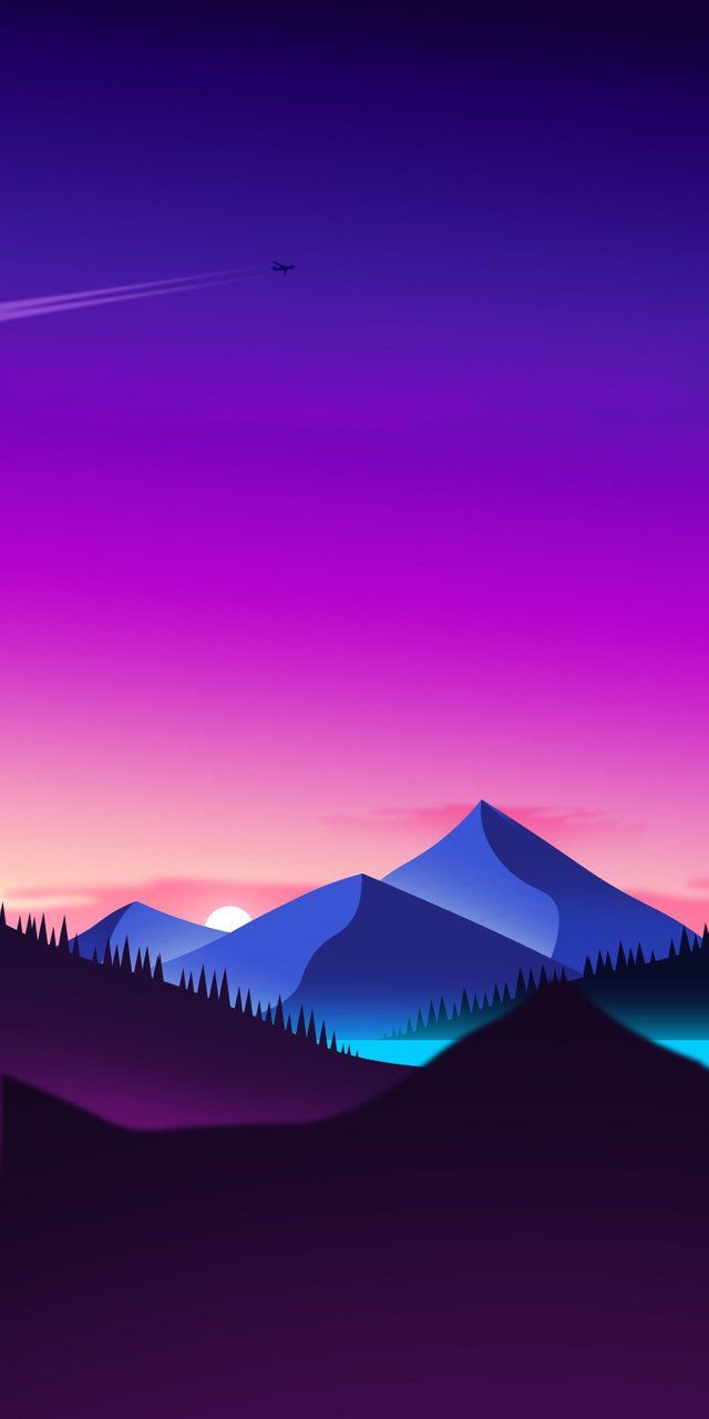 Sunset, IPhone X, iWallpaper. Landscape wallpaper, Minimalist wallpaper, Scenery wallpaper