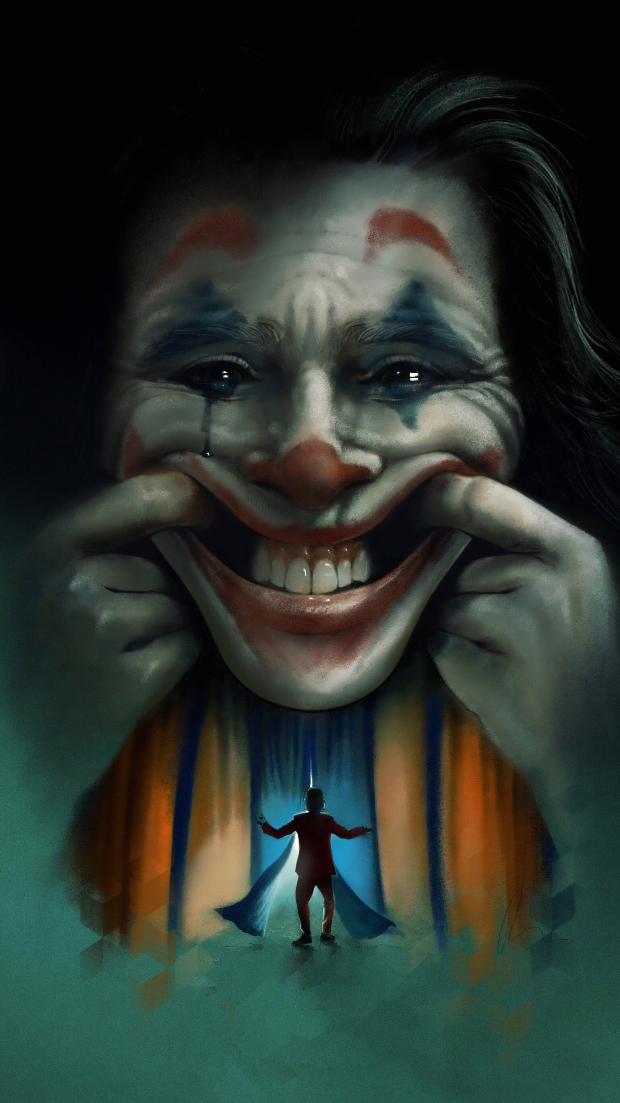 Joker, 2019, Joaquin Phoenix, Smile, Art, 4K wallpaper HD Wallpaper