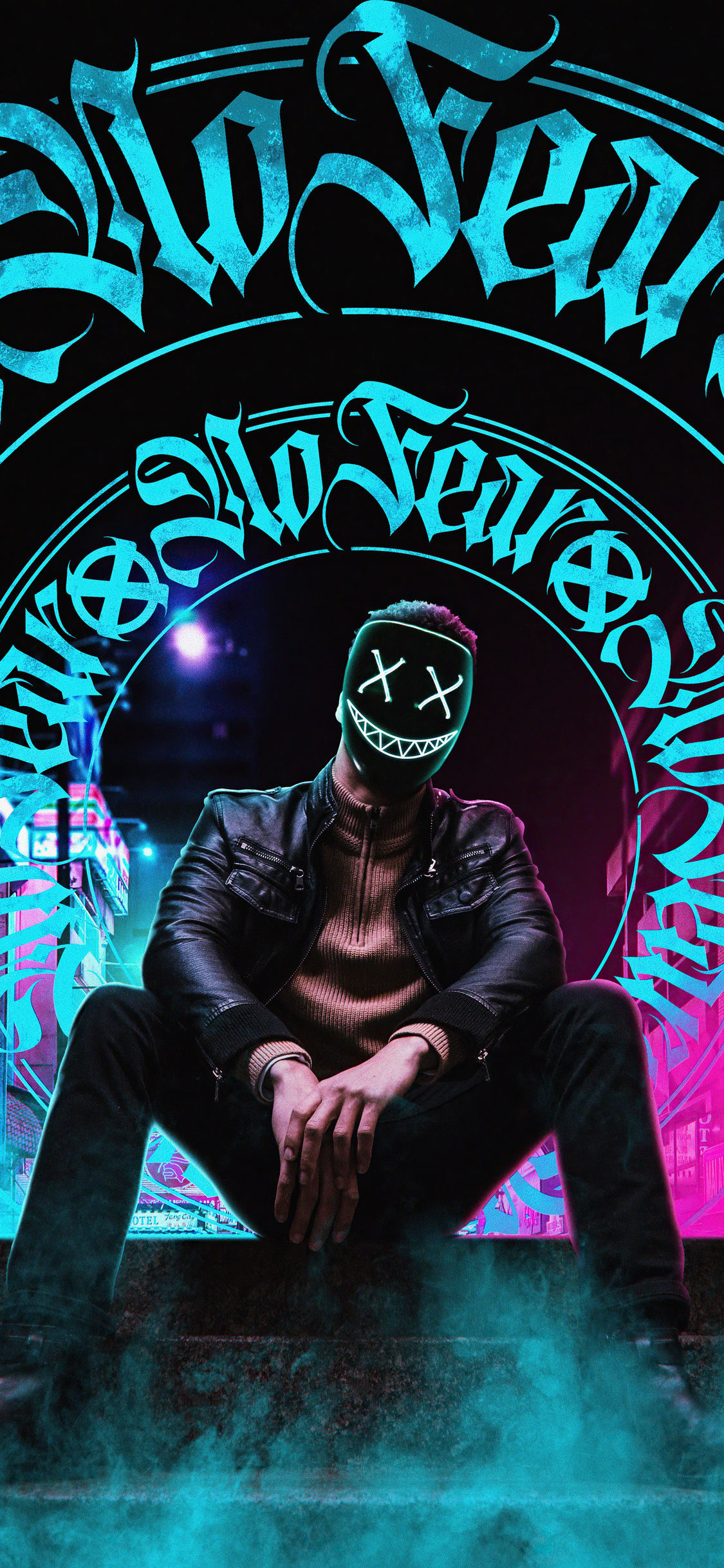 Just Smile Mask Glowing 4k iPhone XS, iPhone 10, iPhone X HD 4k Wallpaper, Image, Background, Photo and Picture