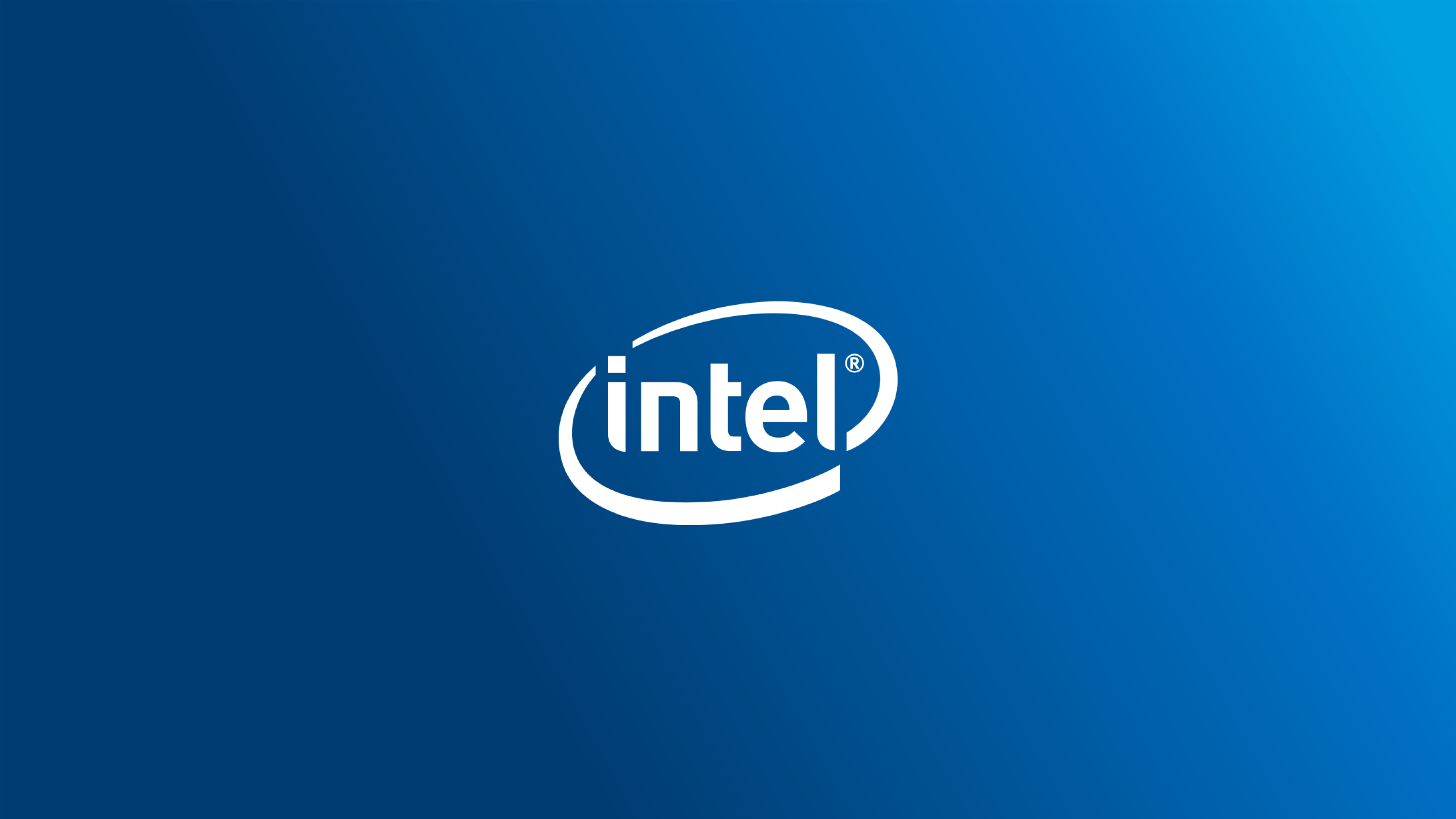 Wallpaper, Intel, blue, logo 3840x2160