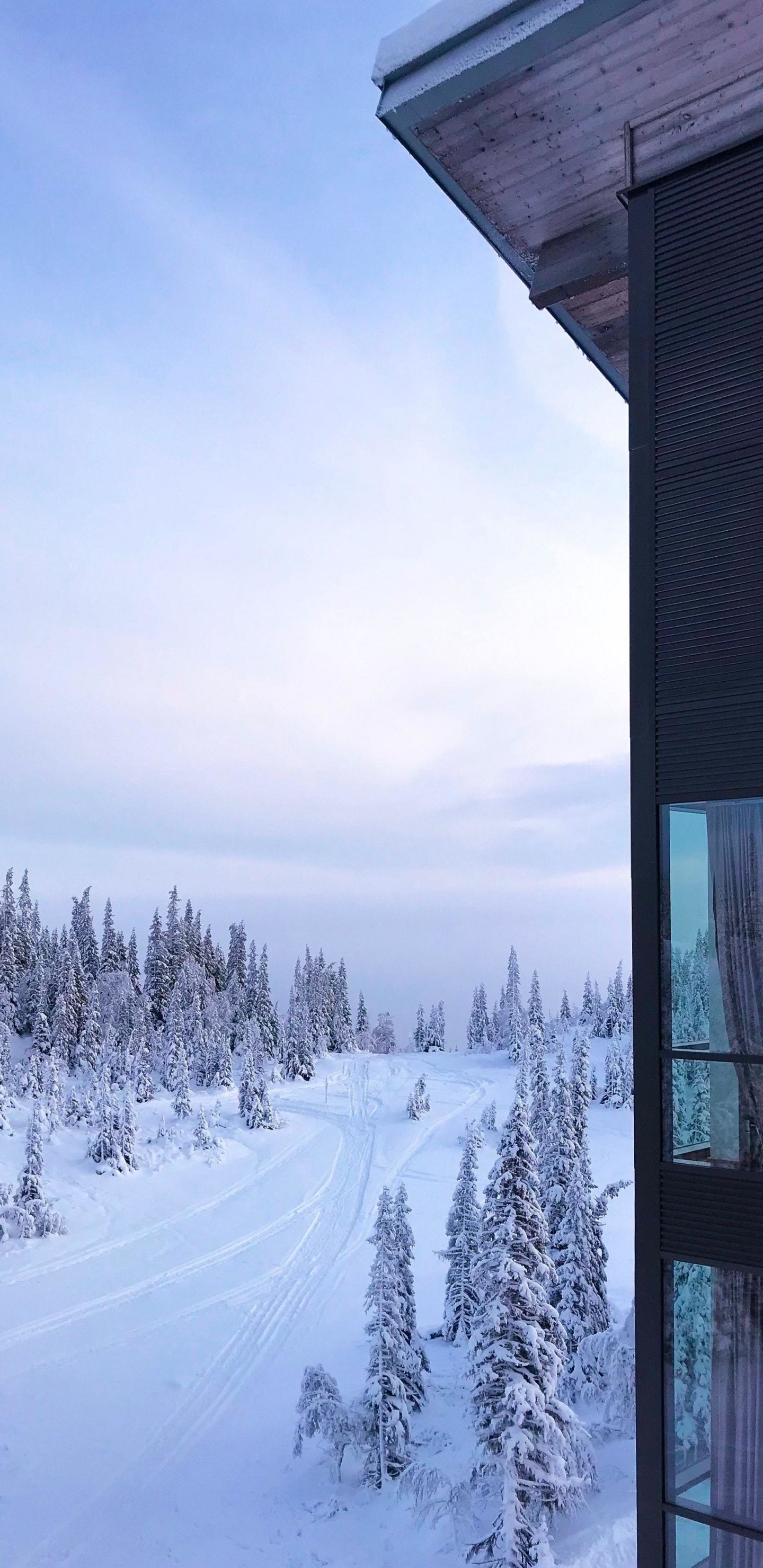 Winter, house edge, landscape wallpaper. Landscape wallpaper, Landscape, Wallpaper