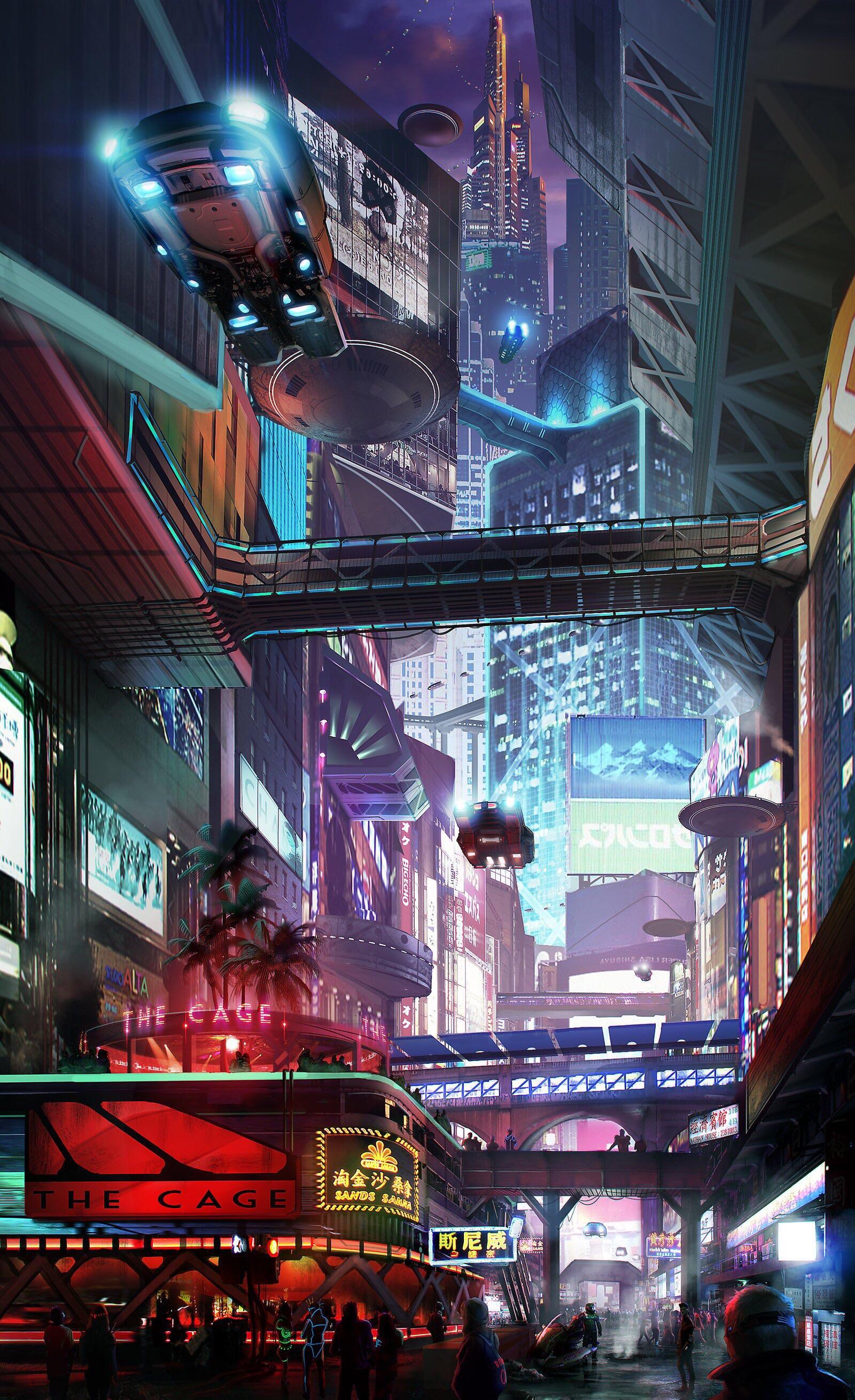 Cyberpunk City Phone Wallpaper, HD Cyberpunk City Phone Background on WallpaperBat