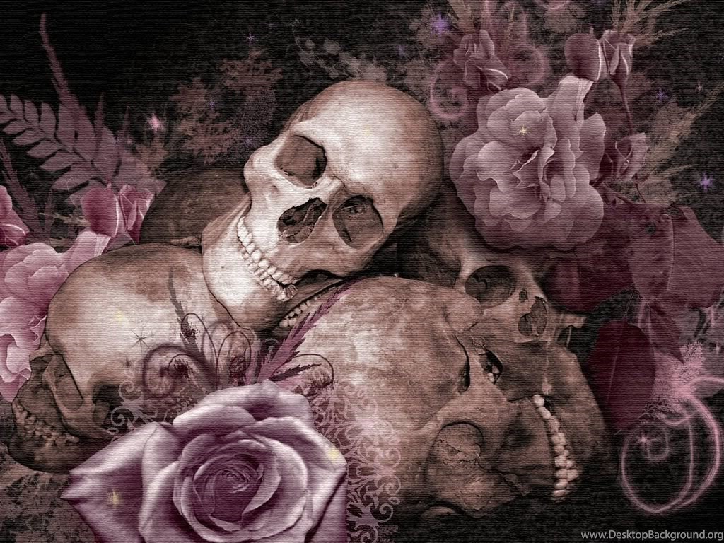 Free Skull And Roses Wallpaper For Desktop Desktop Background
