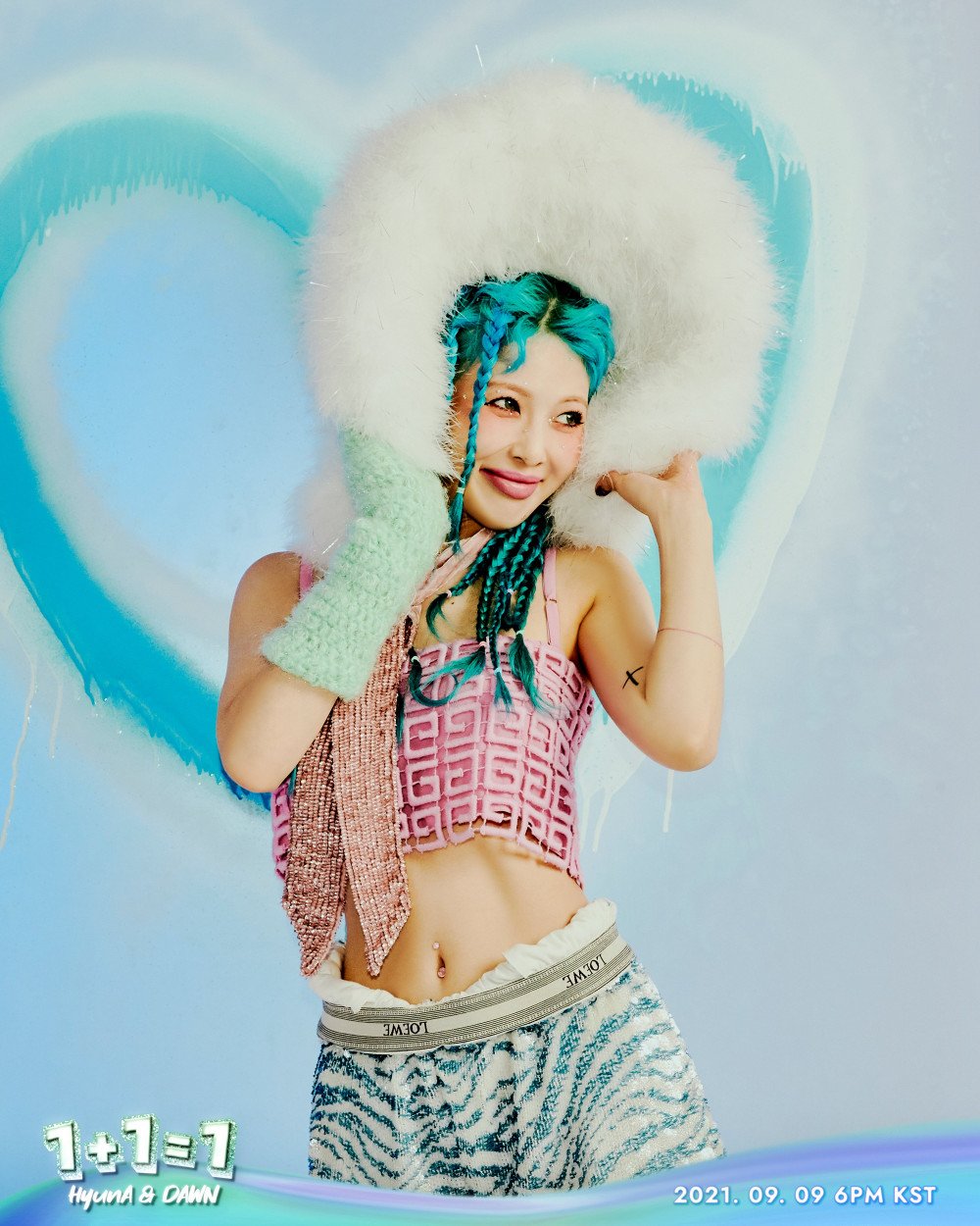 HyunA Is An Eccentric, Blue Haired Princess In Her Individual '1 1=1' Teaser Image