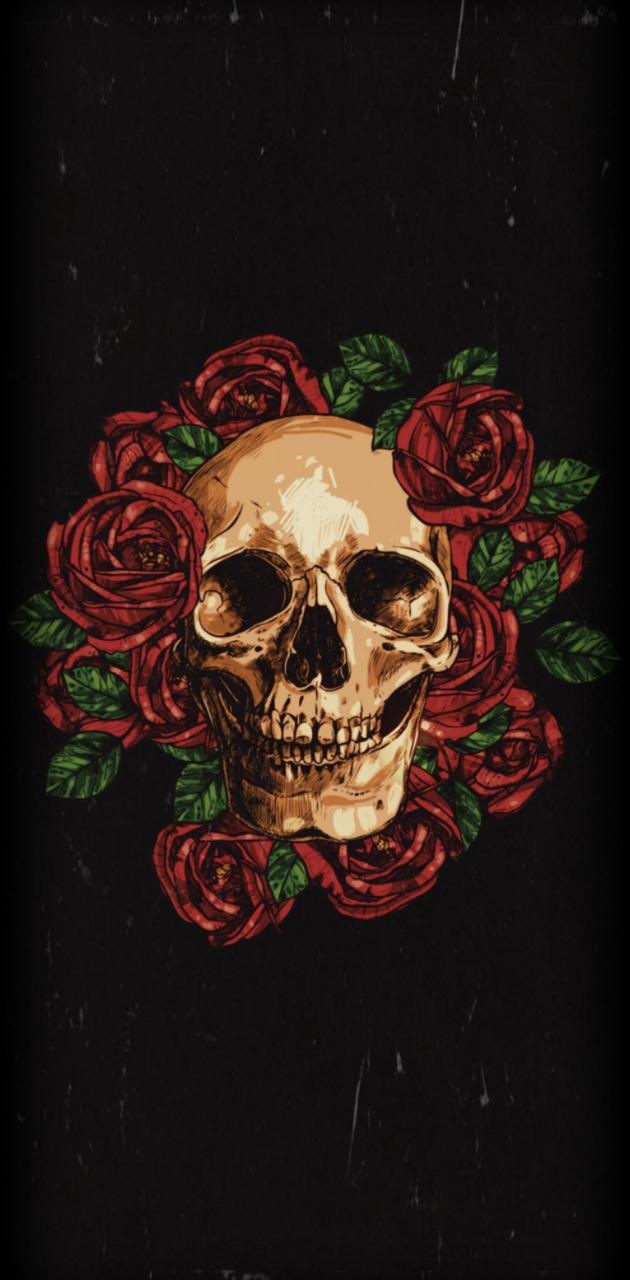 Skull Roses wallpaper