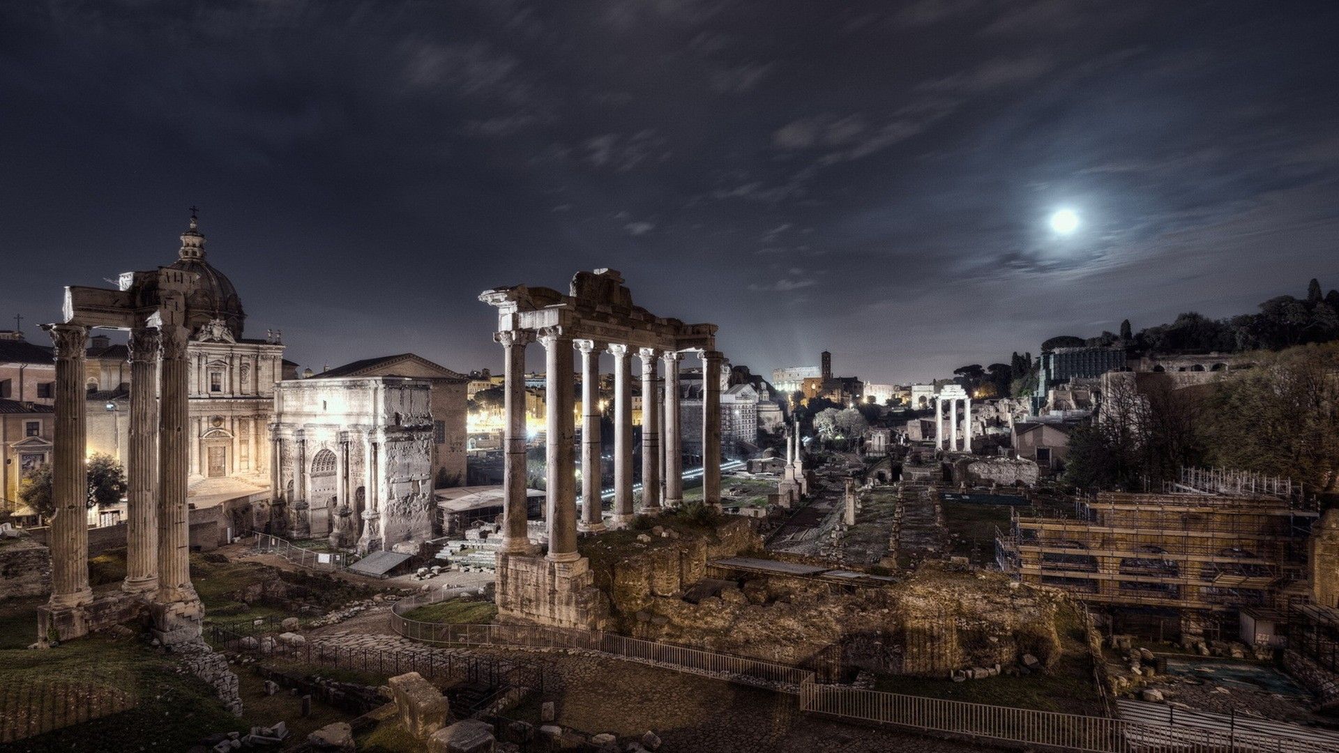Ancient Ruins Rome Moonlight Light City Moon Night Picture Gallery. Roman forum rome, Rome italy, Rome