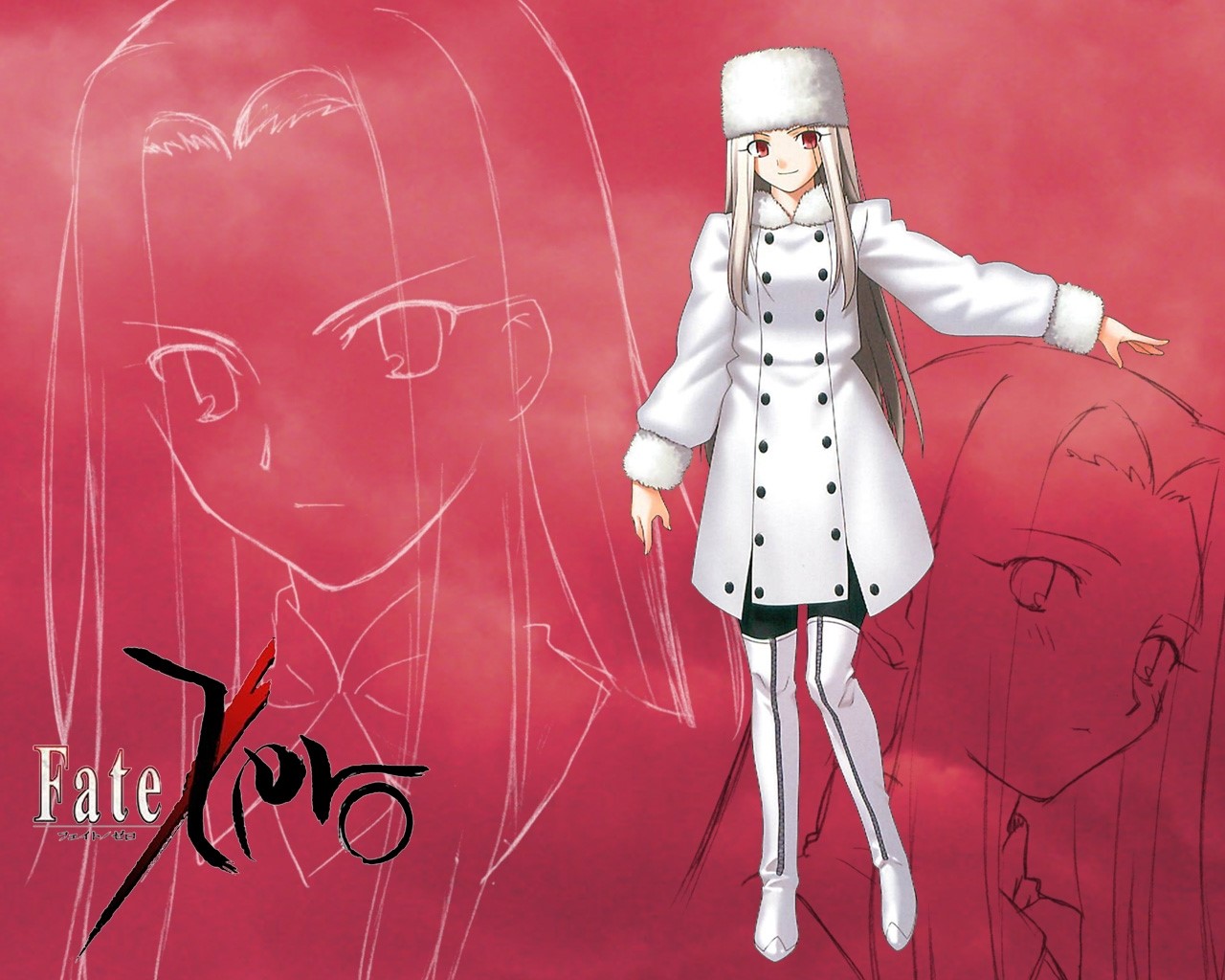 1280x1024 Fate stay night, Fate zero, Irisviel von einzbern, Girl, Coat, Hat wallpaper JPG