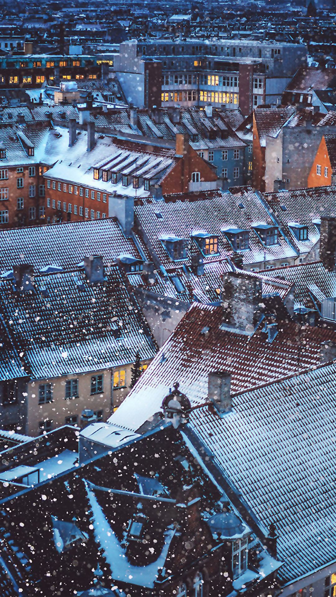 Phone Wallpaper Winter City City Landscape Wallpaper Background #Wallpaper # Background #iPhone #Phone #Mobile. Denmark winter, City, Winter city