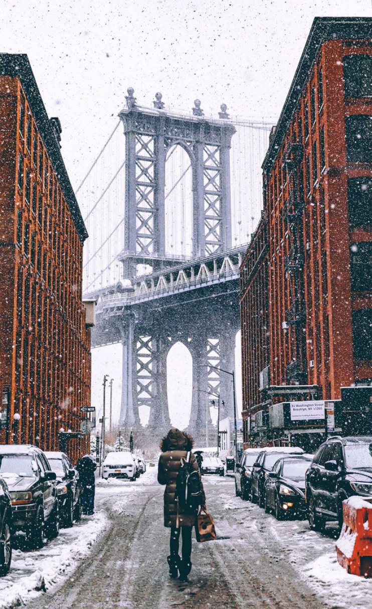 Winter in the city iPhone wallpaper, Winter iPhone wallpaper