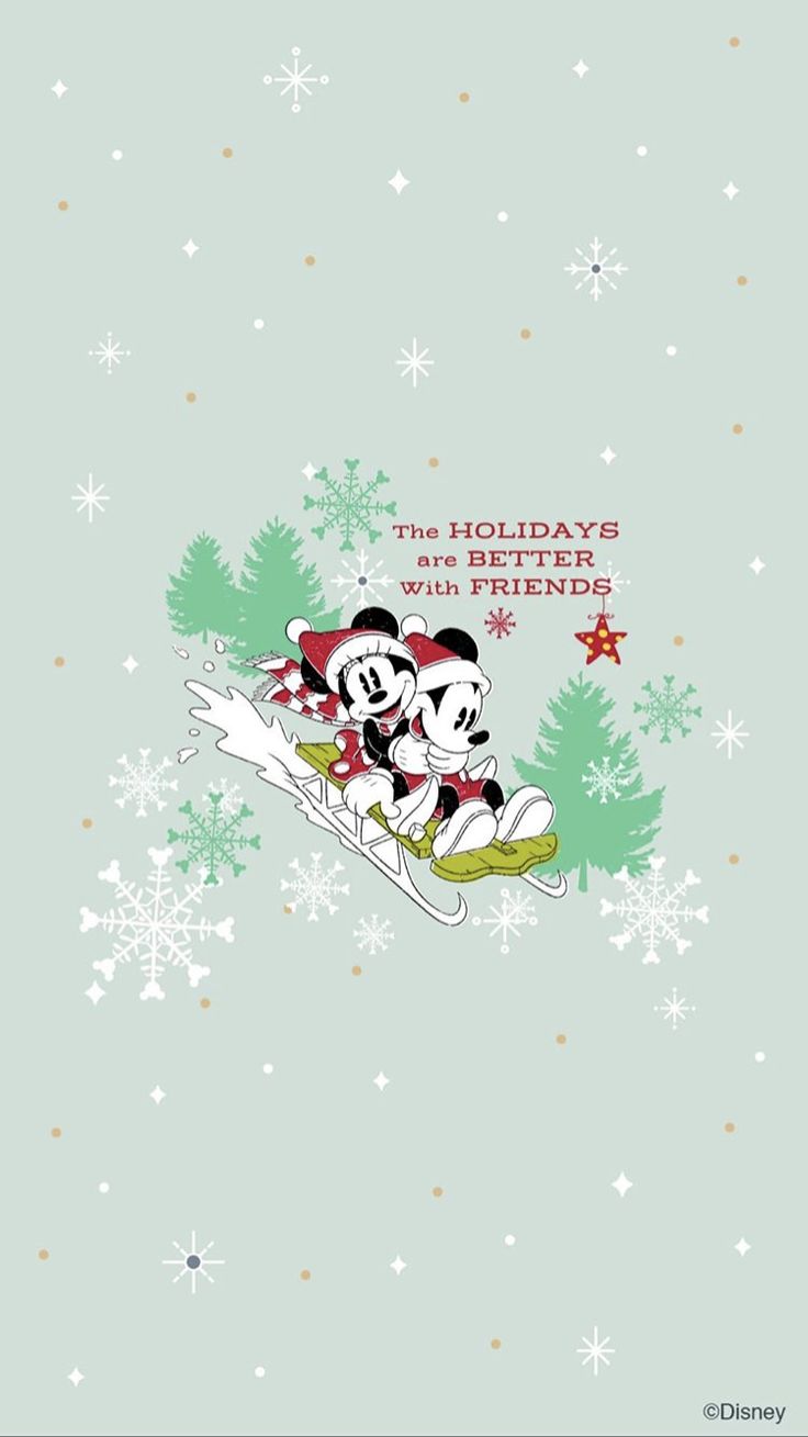 Mickey & Minnie Christmas Wallpaper / Disney. Cute christmas wallpaper, Christmas wallpaper, Disney holiday