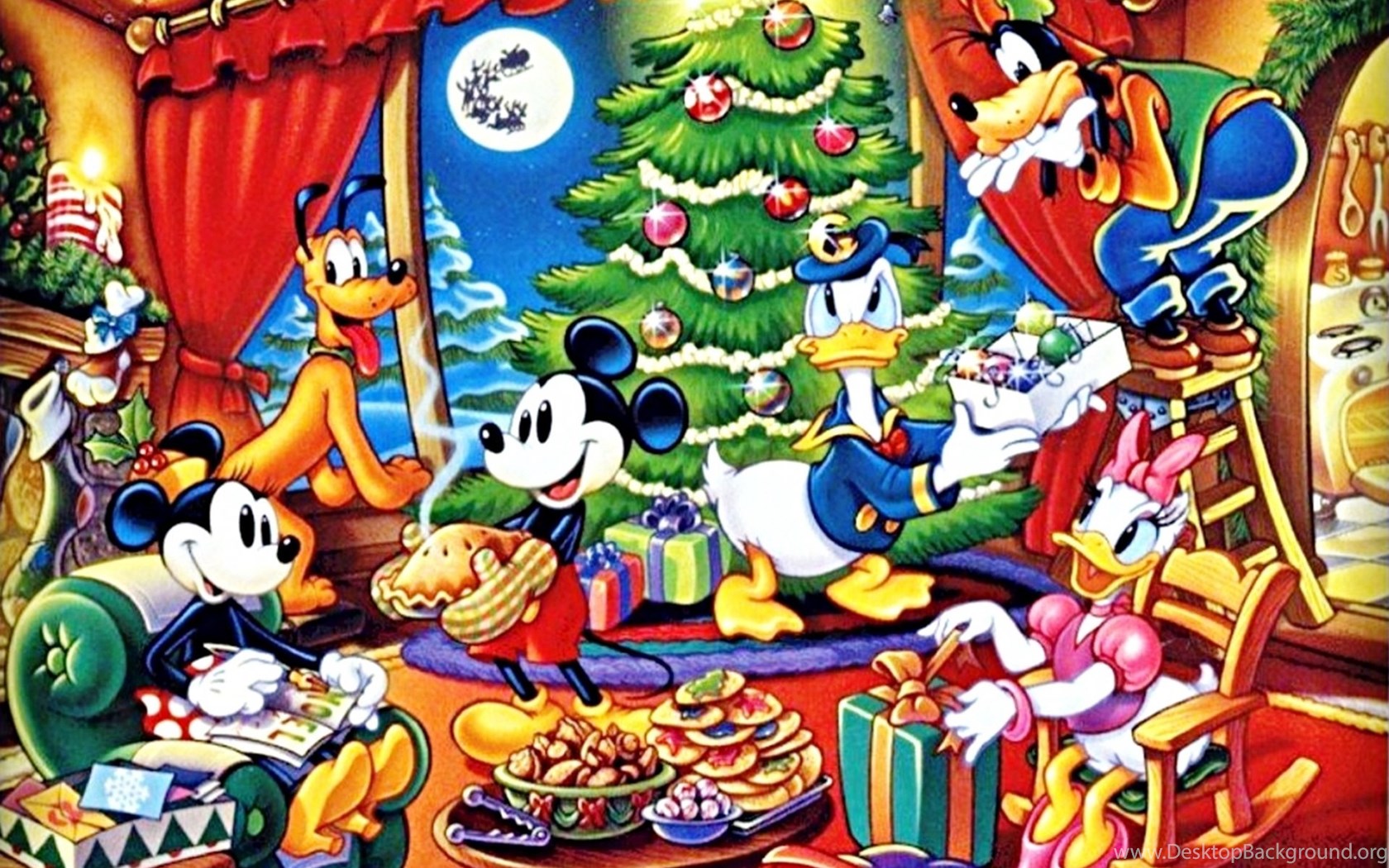 CHRISTMAS Holiday Disney Wallpaper Desktop Background