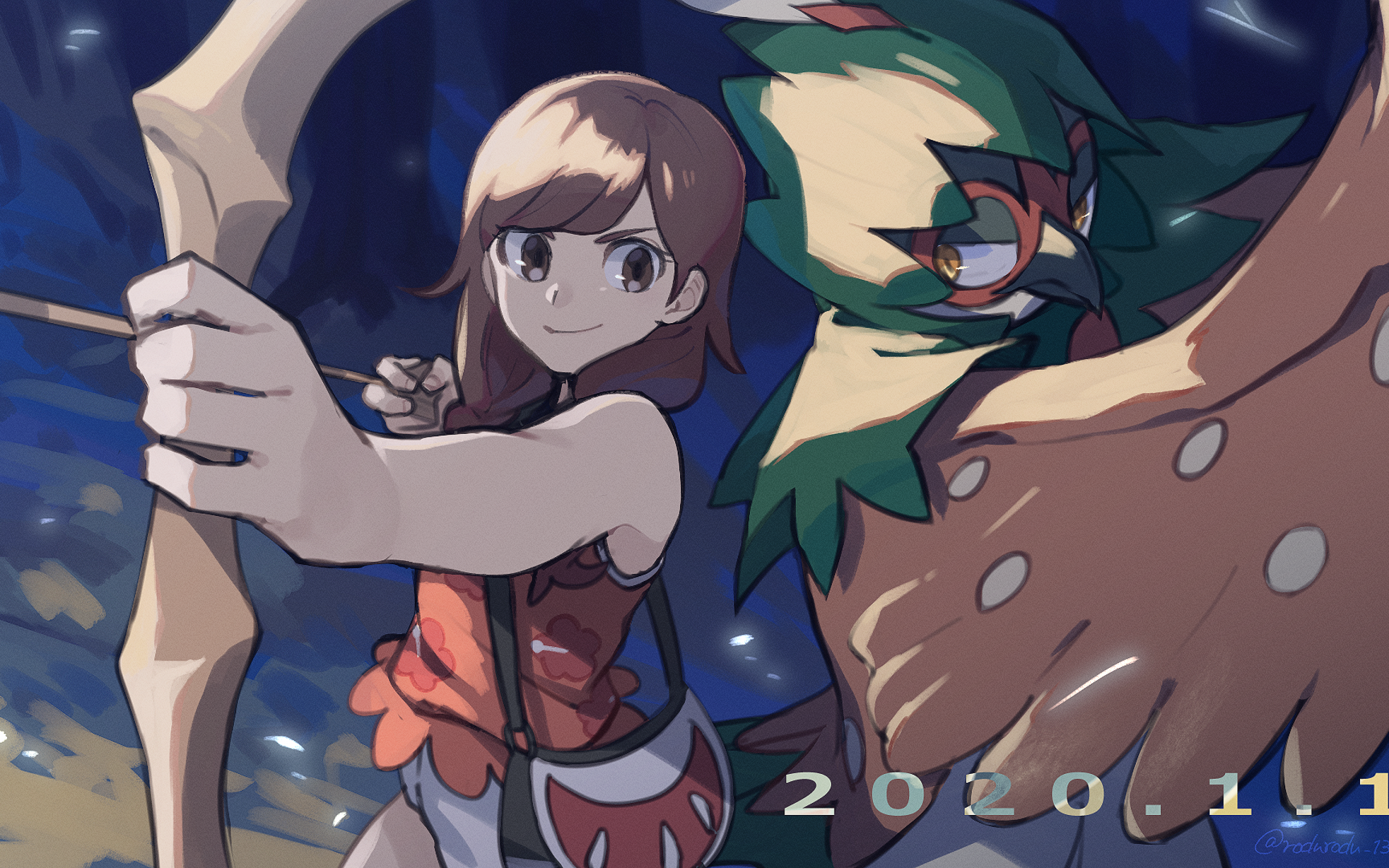 Download 2880x1800 Decidueye, Pokemon Special, Moon, Archer Wallpaper for MacBook Pro 15 inch