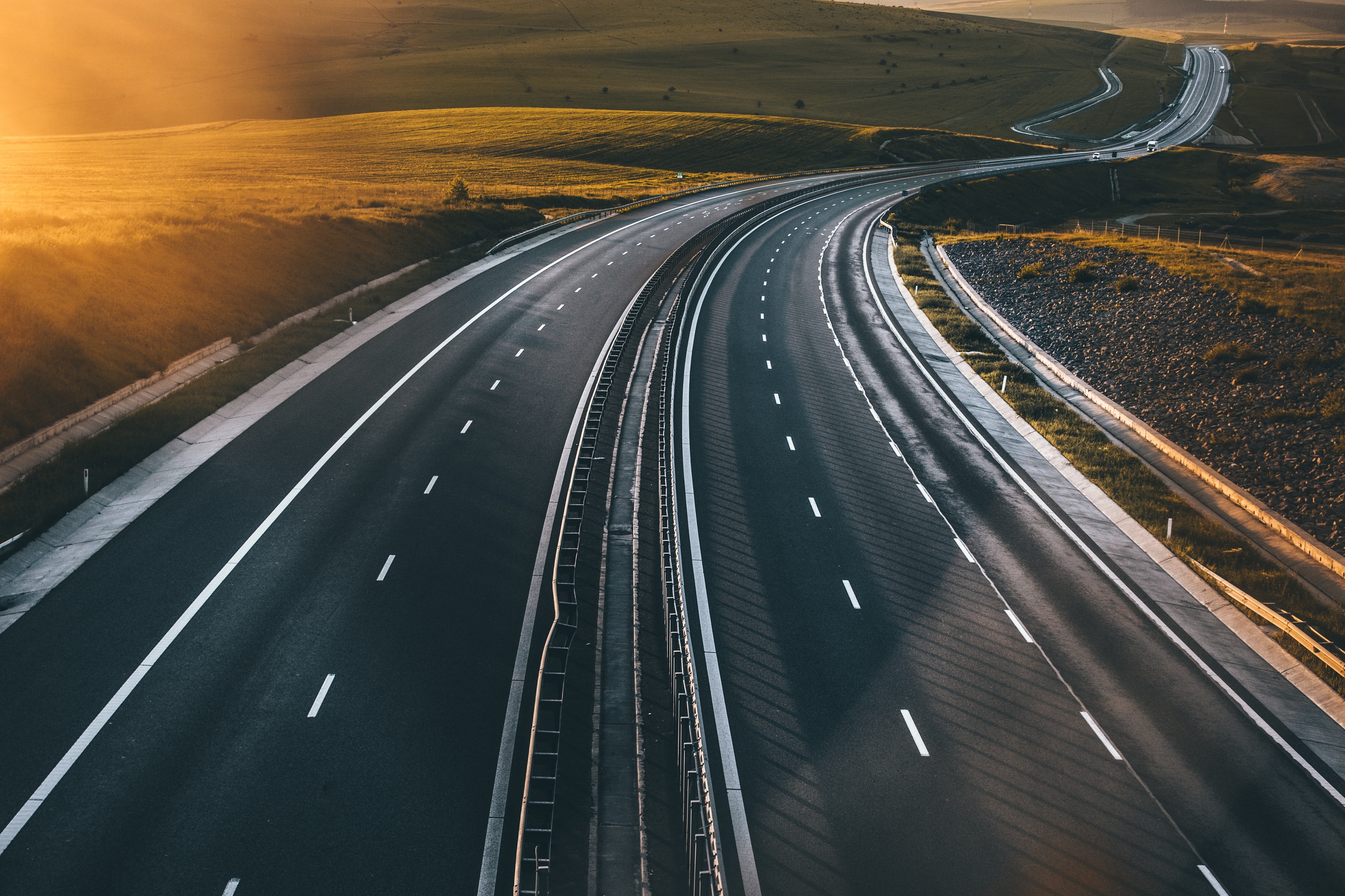 Wallpaper Asphalt, Roadway, Field:5060x3373