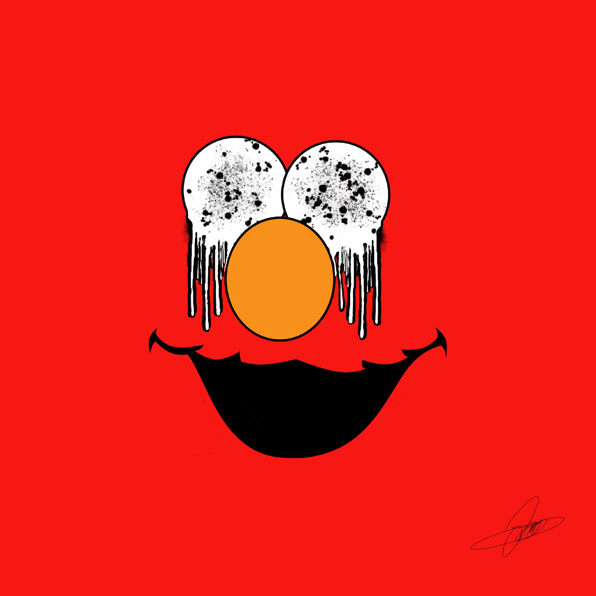 Yung Drip #art #wallpaper #elmo #sesamestreet #animation #cartoon #muppets #drip #paint