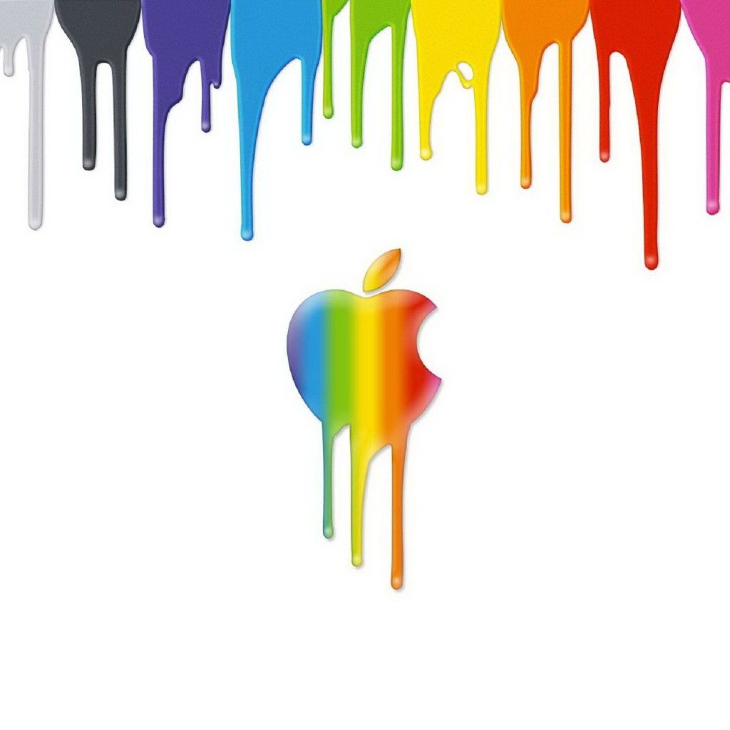 New iPad Air Wallpaper, iPad Mini Retina Wallpaper. Apple painting, Apple rainbow, iPhone wallpaper paint