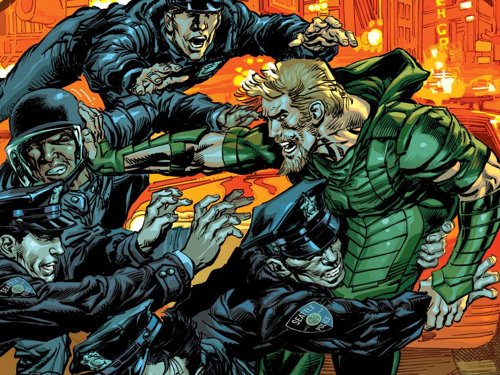 Green arrow, fight, dc comics wallpaper. Green arrow, Dc comics wallpaper, Dc comics