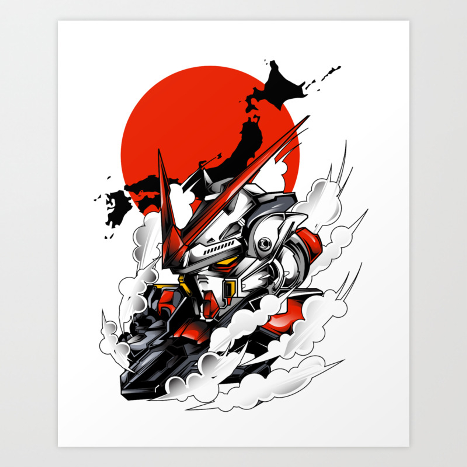 ASTRAY RED FRAME BUST F 12 Art Print
