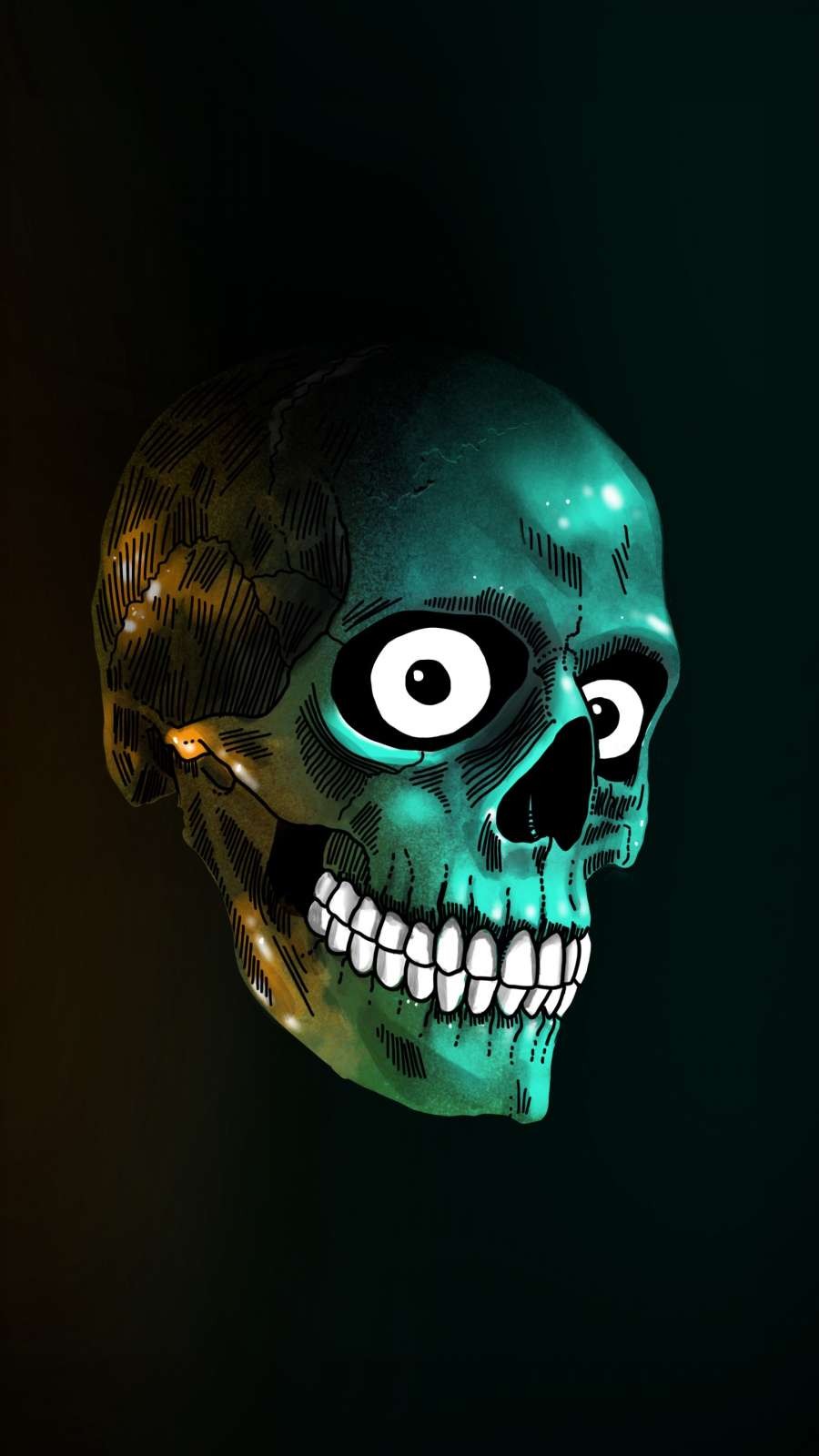4d live wallpaper, face, skull, bone, head, jaw, illustration, mouth, animation, ghost, fictional character
