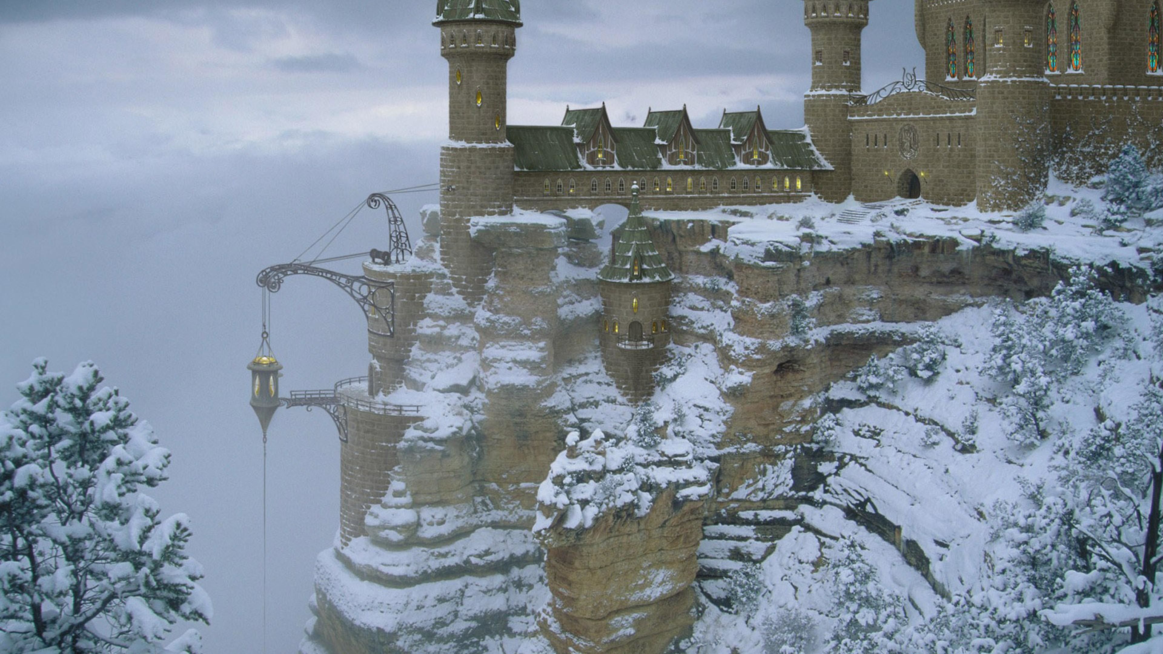 Snowy Hogwarts Desktop Wallpaper