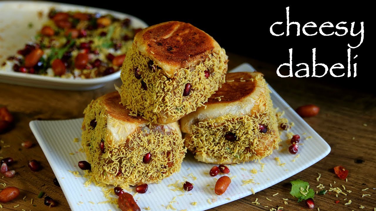 cheese dabeli recipe. kacchi cheese dabeli with dabeli masala