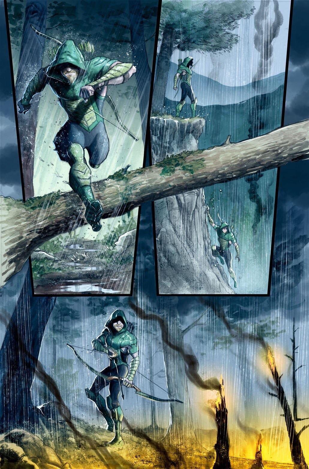 Awesome Green Arrow art! Cool phone wallpaper
