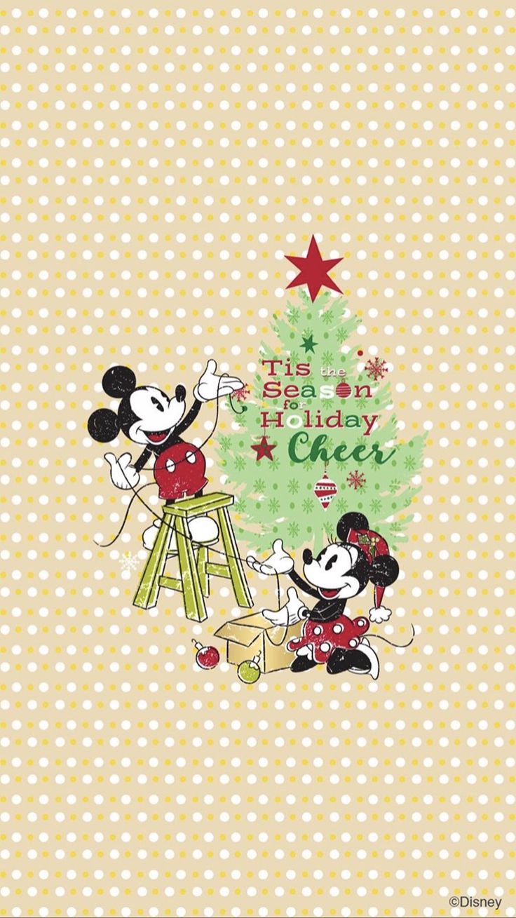 Mickey & Minnie Mouse Christmas Wallpaper / Disney. Disney merry christmas, Wallpaper iphone christmas, Disney characters christmas