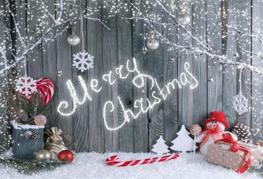 Amazon.com, OFILA Merry Christmas Backdrop 8x5ft Polyester Fabric Wood Photo Background Winter Wonderland Kids Xmas Photo Booth Candy Canes Lollipops Gift Photo Nursery School Xmas Decor Props