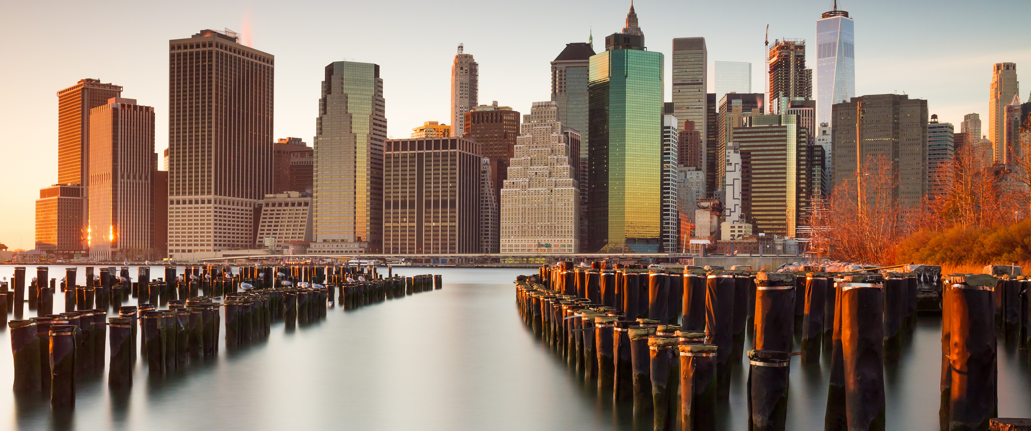 New York City Wallpaper 4K, Skyline, Skyscrapers, Cityscape, Sunset, Evening, World