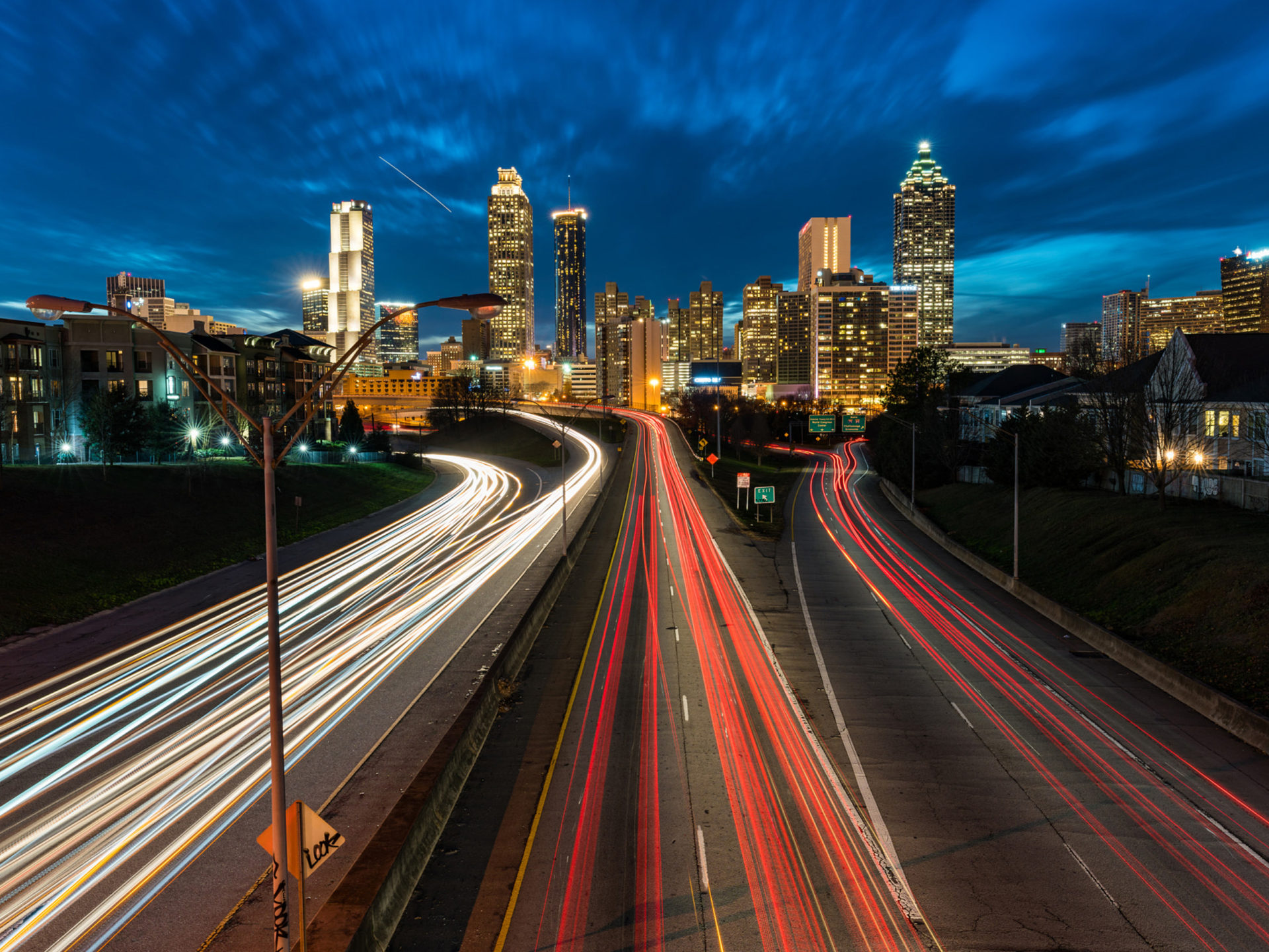 Atlanta Skyline Georgia United States Jackson Street Bridge 4k Ultra HD Desktop Wallpaper For Computers Laptop Tablet And Mobile Phones, Wallpaper13.com