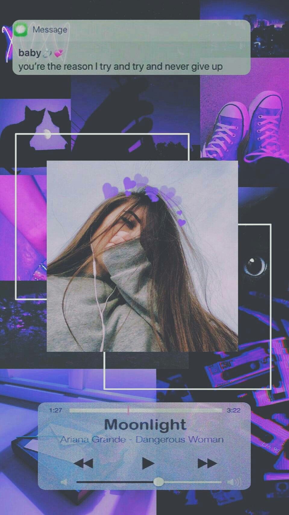 Lockscreen Tumblr Purple iPhone