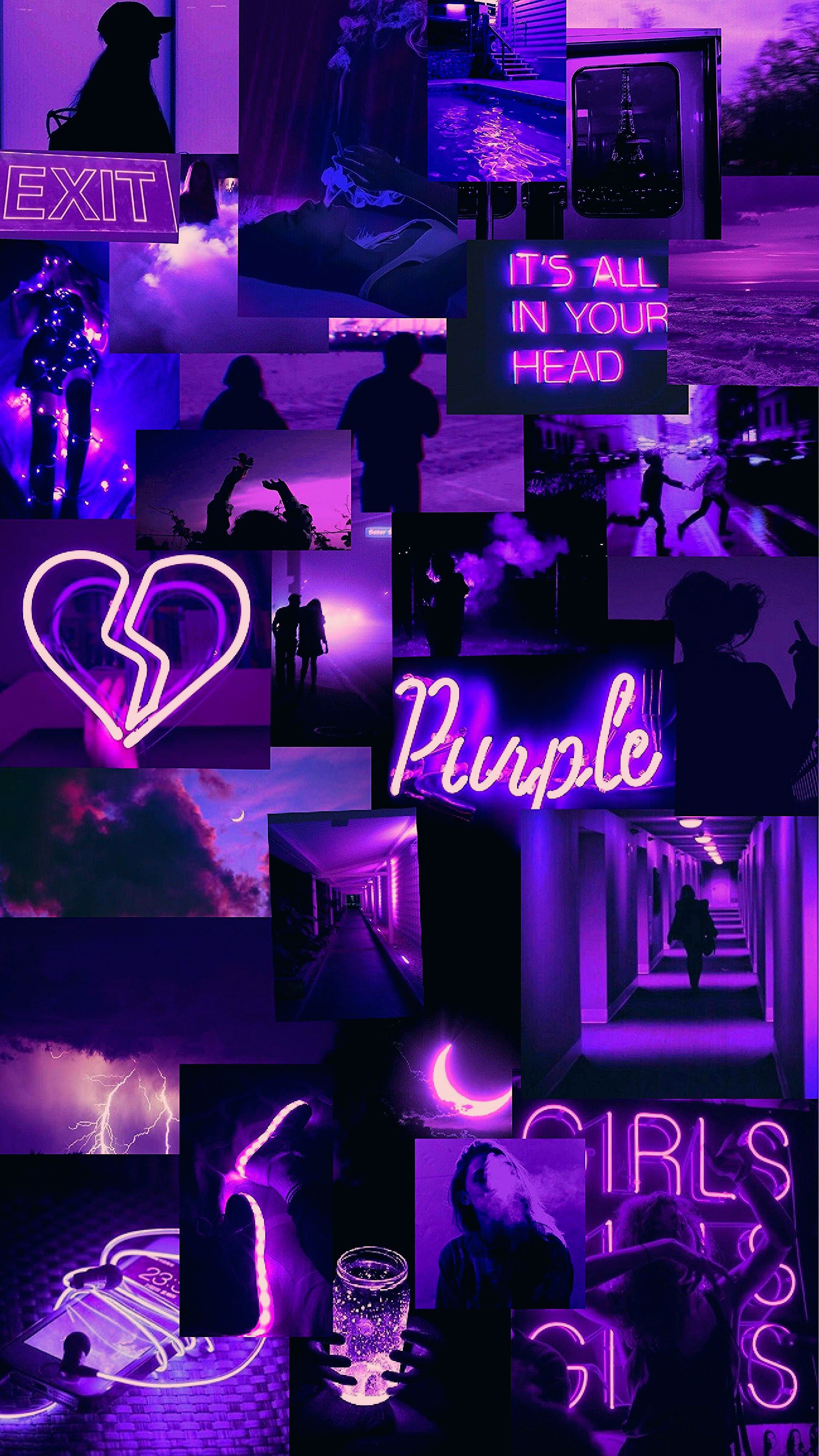 Neon iPhone Neon Purple Aesthetic Wallpaper
