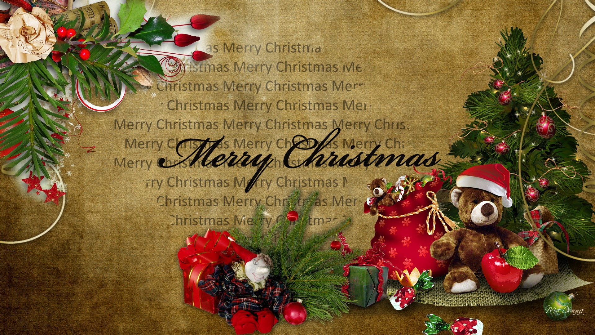 Old Fashioned / Vintage Christmas Wallpaper Old Fashioned Christmas Background HD Wallpaper